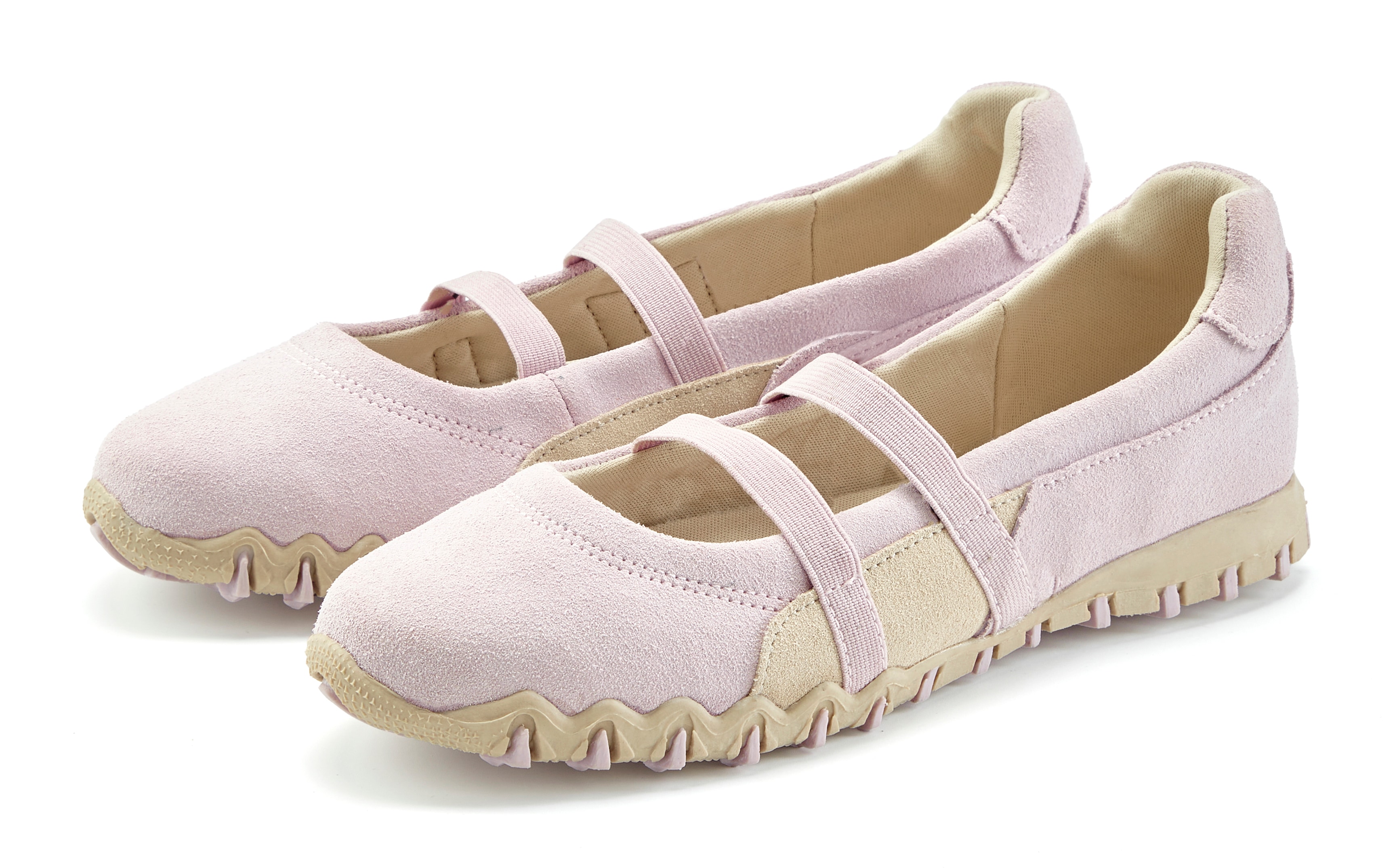 LASCANA Ballerina "Freizeitschuh, Slipper, Halbschuh, Slip-On-Sneaker, Ballerina" aus Leder
