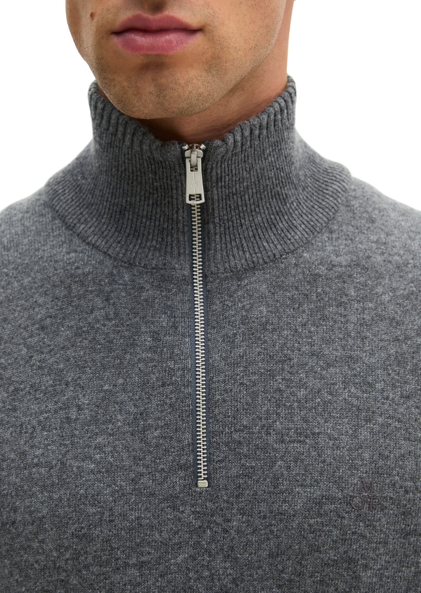 Marc O'Polo Troyer regular aus weichem Bio-Baumwoll-Schurwoll-Mix