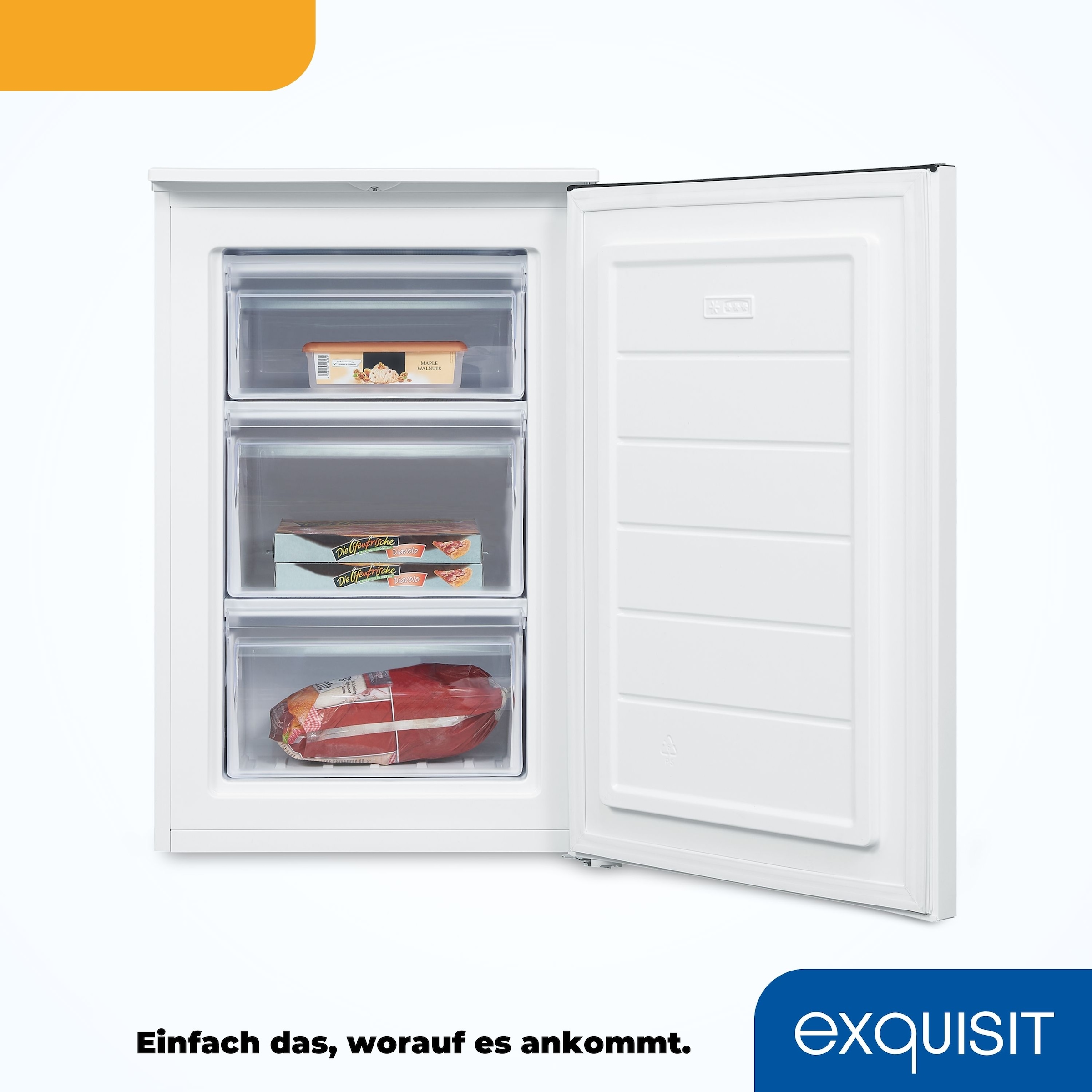 exquisit Gefrierschrank »GS81-040C weiss«, 85,5 cm hoch, 54,5 cm breit, energiesparend in Energieefizienz C, 87 Liter Nutzinhalt, 4 Sterne