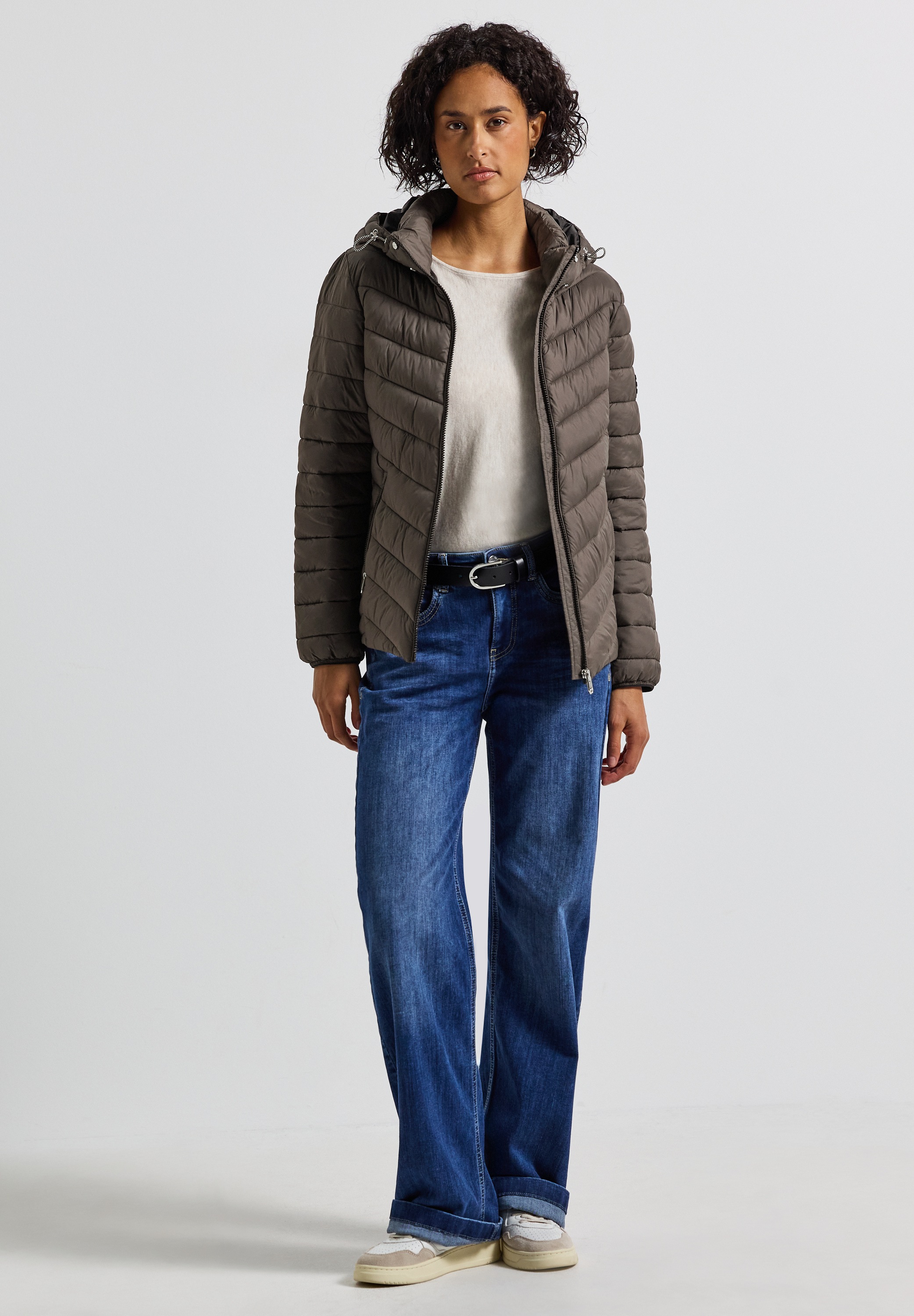 STREET ONE Steppjacke, mit Kapuze, mit Kapuze mit Gummizug