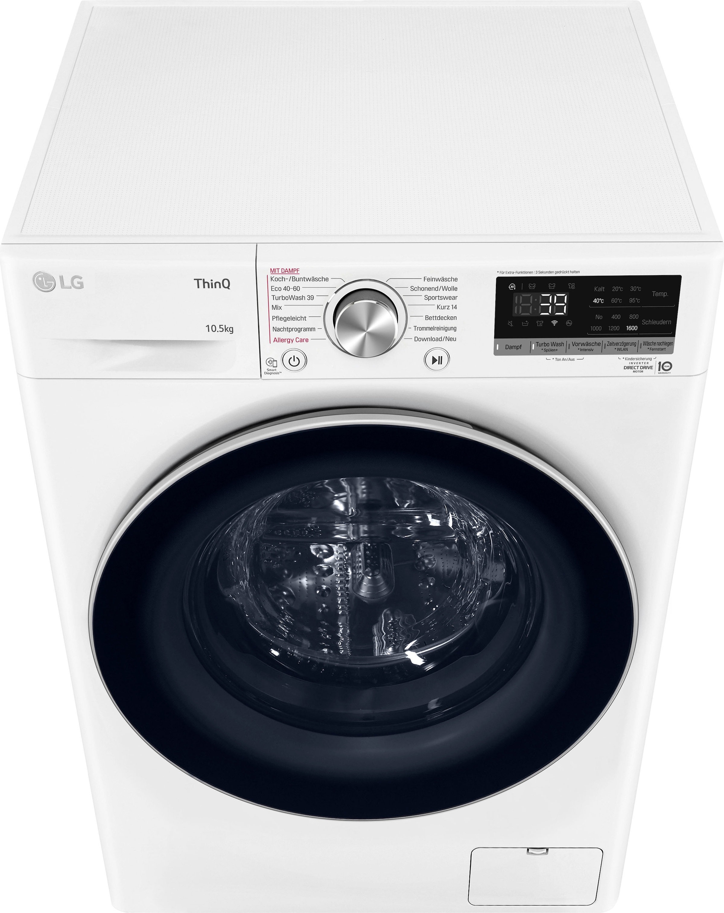 10,5 F6WV710P1, Minuten in Waschmaschine BAUR 1600 | »F6WV710P1«, Waschen LG bestellen nur kg, 39 U/min, online TurboWash® -