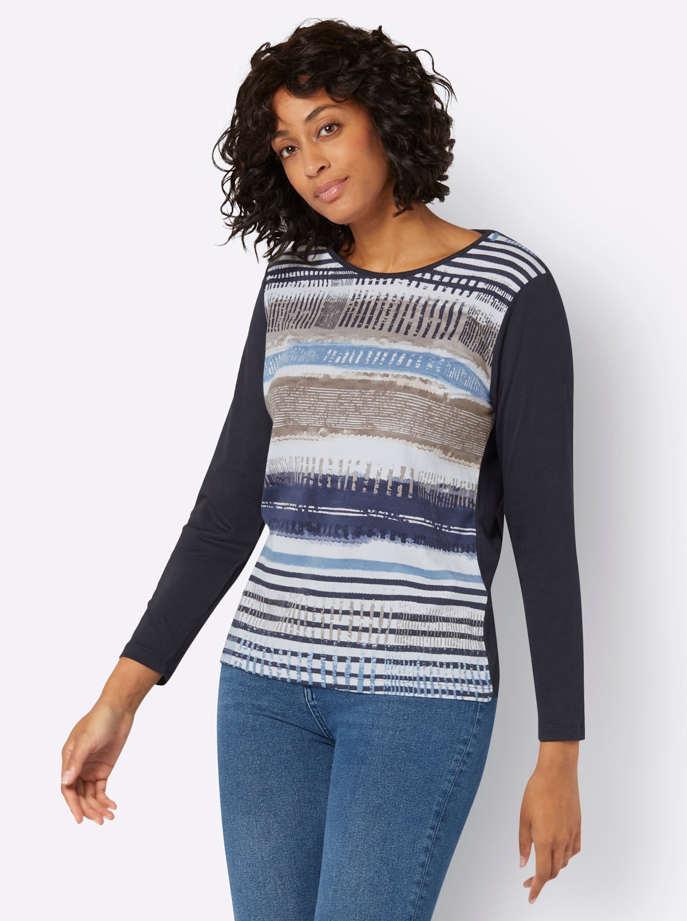 Casual Looks Langarmshirt "Shirt" 1 Stk. tlg. günstig online kaufen