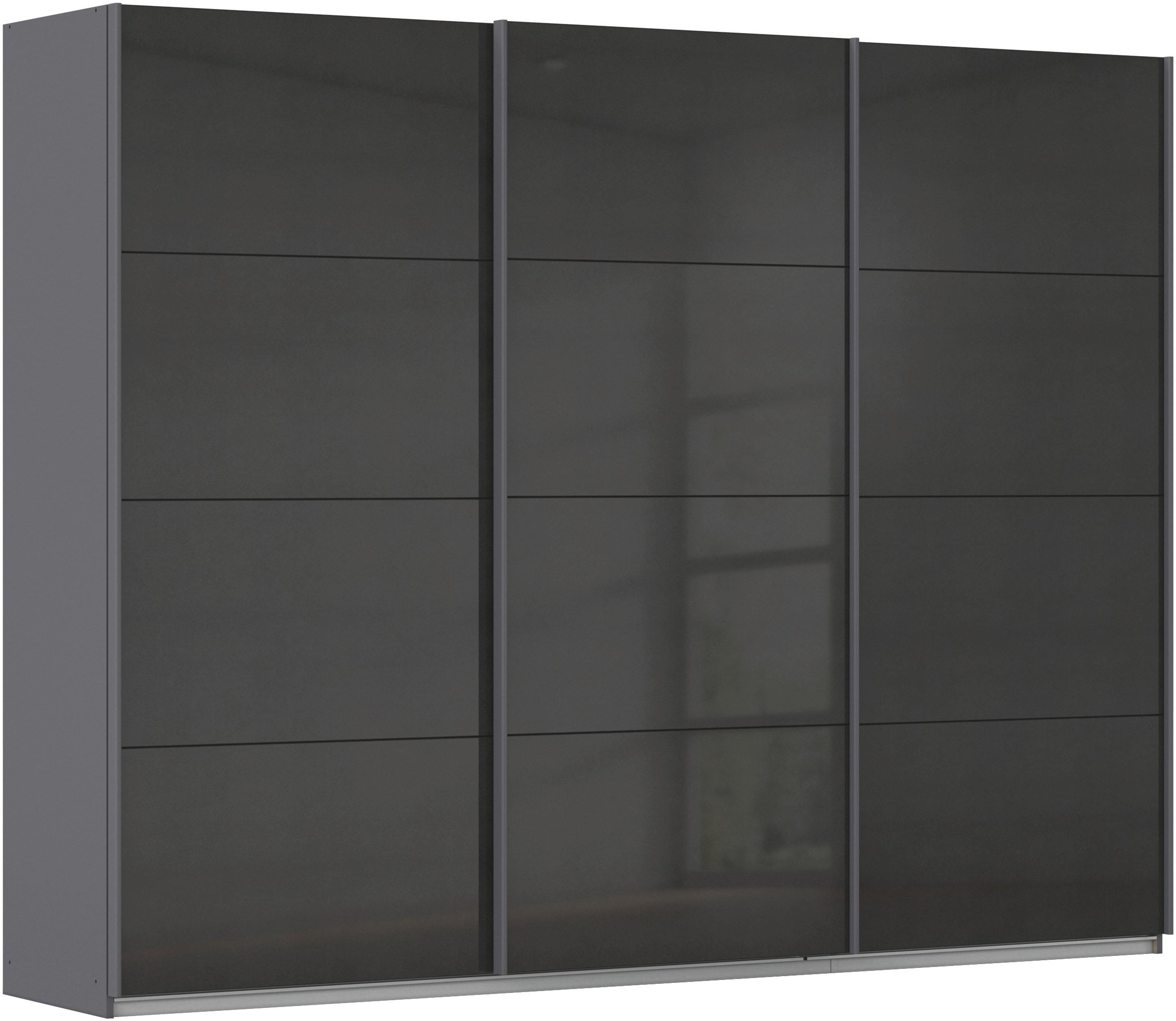 OTTO home Schwebetürenschrank "Kleiderschrank Schrank Garderobe AGORDO mit Dekor- oder Hochglanzfront" Breiten 203/271/315/360 cm in drei Griff-Farben - NEU: Farbe SCHWARZ, in 4 Breiten und 2 Höhen MADE IN GERMANY