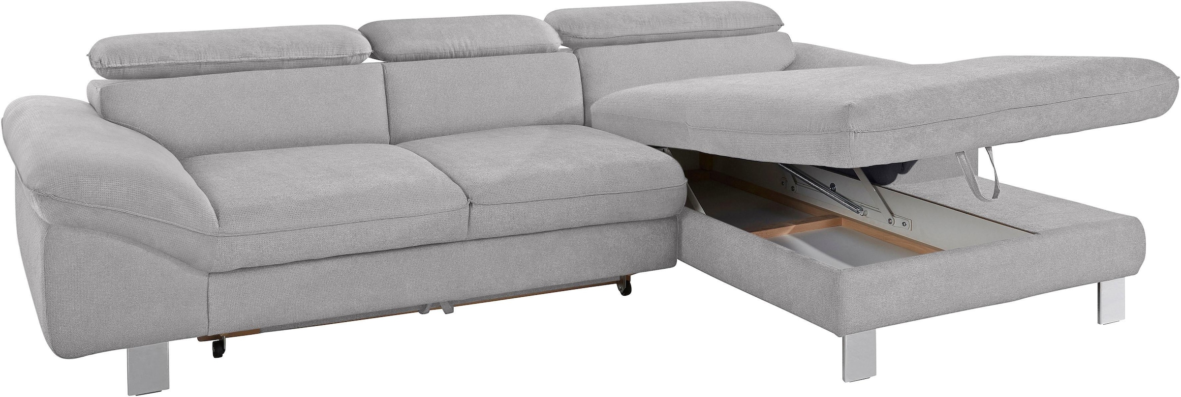 COTTA Ecksofa »Driver L-Form«, mit Kopfteilverstellung, wahlweise mit Bettfunktion & Bettkasten