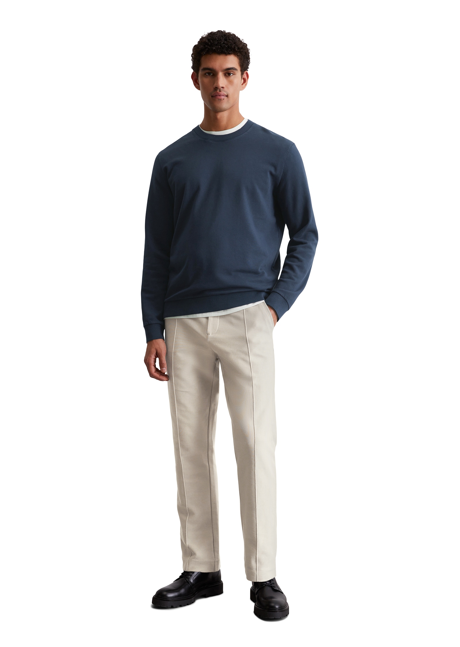 Marc O'Polo Sweatshirt , Basic, mit Rippbündchen, regular, leichter Sommer-Sweat
