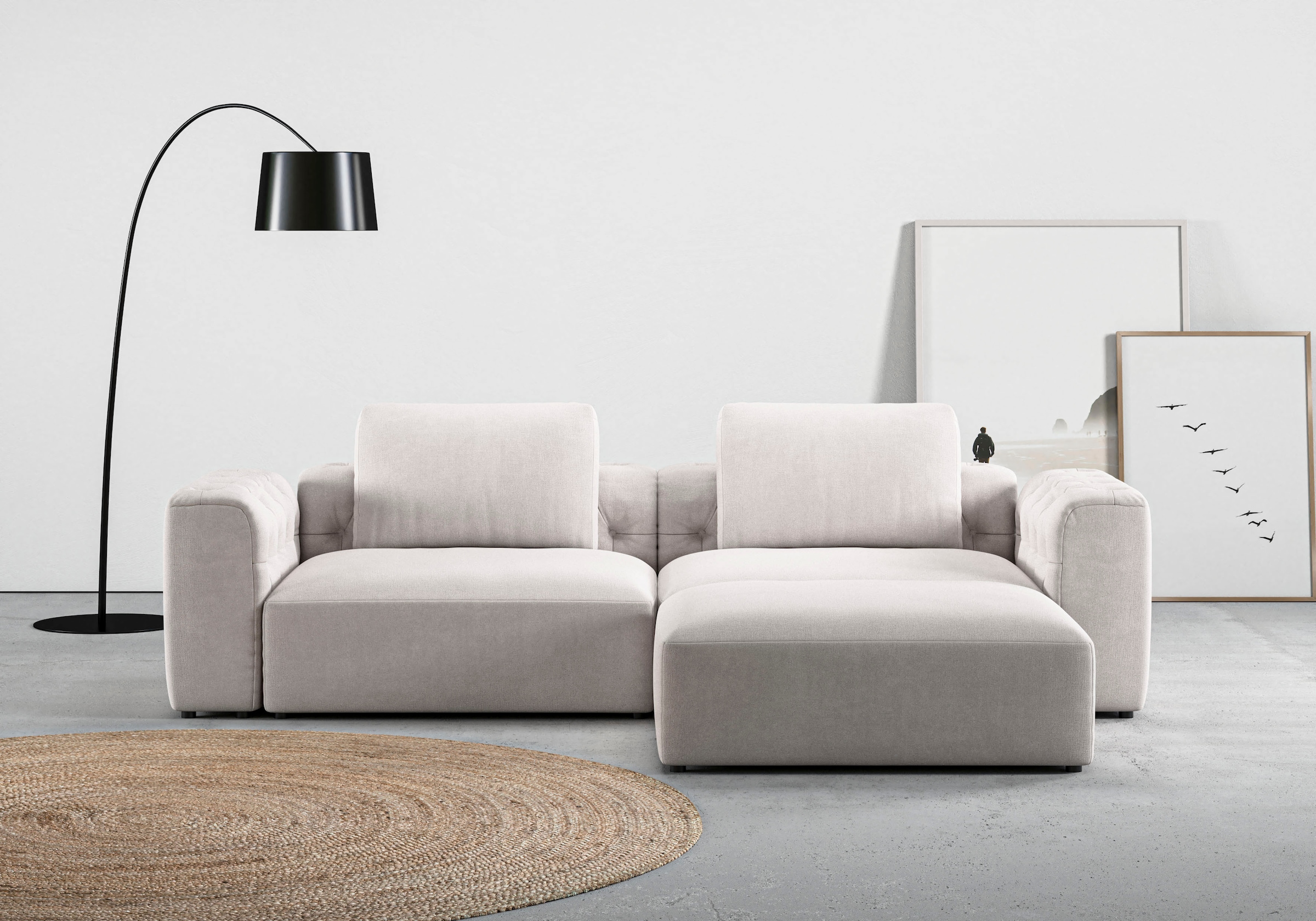 RAUM.ID Ecksofa "Cushid L-Form", Modulset, bestehend aus 3 Teilen günstig online kaufen