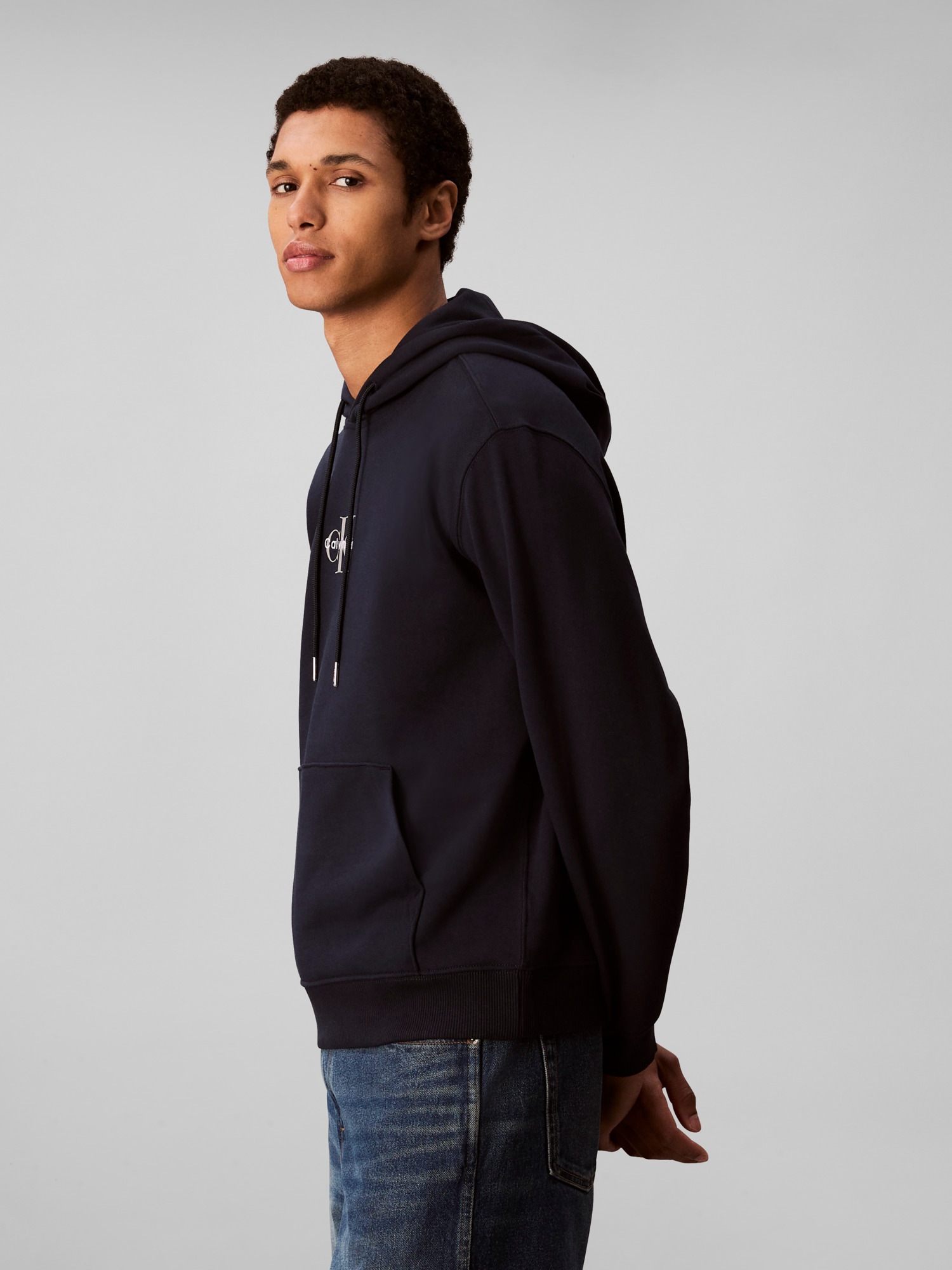 Thumbnail - Calvin Klein Jeans Sweatshirt "LS EU 350TERRY MICRO MONOLOGO HO", Kapuze, regular fit