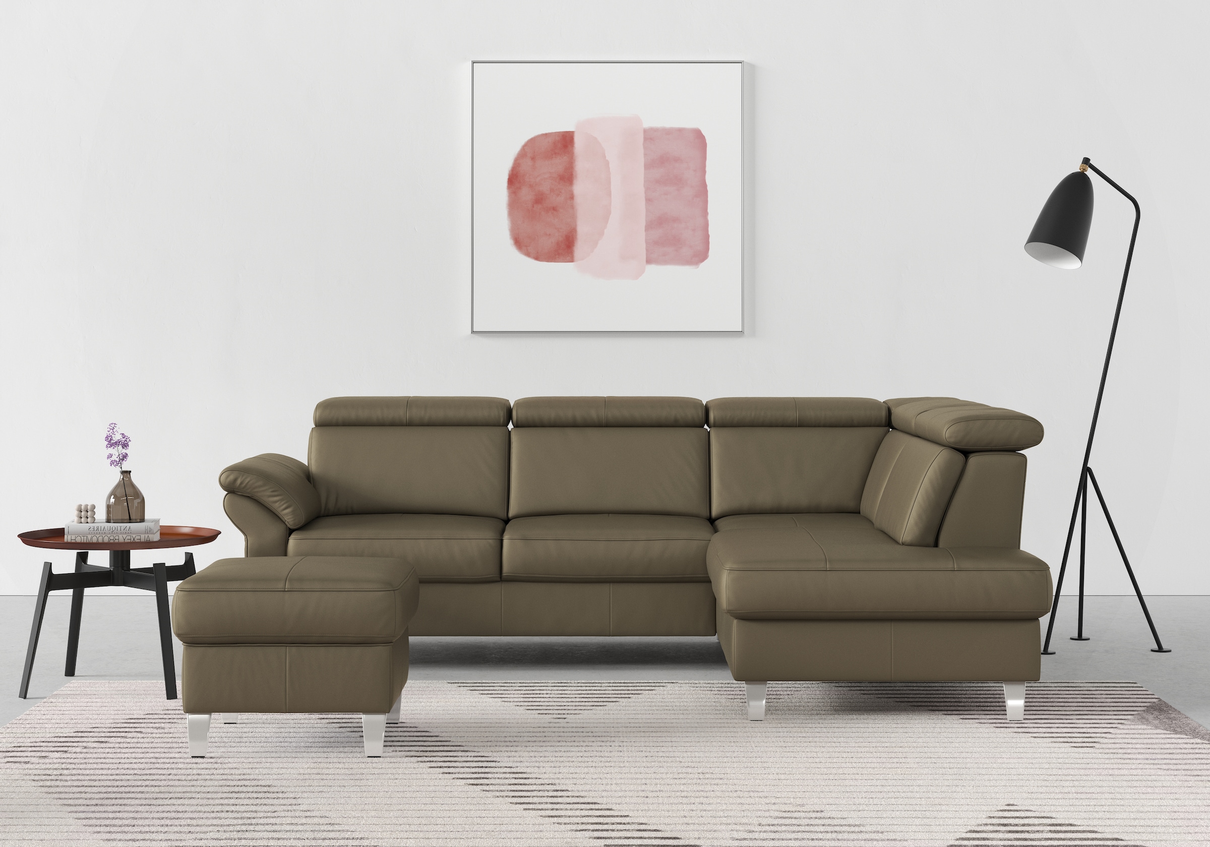 sit&more Ecksofa, inklusive Kopfteilverstellung, wahlweise mit Bettfunktion und Bettkasten