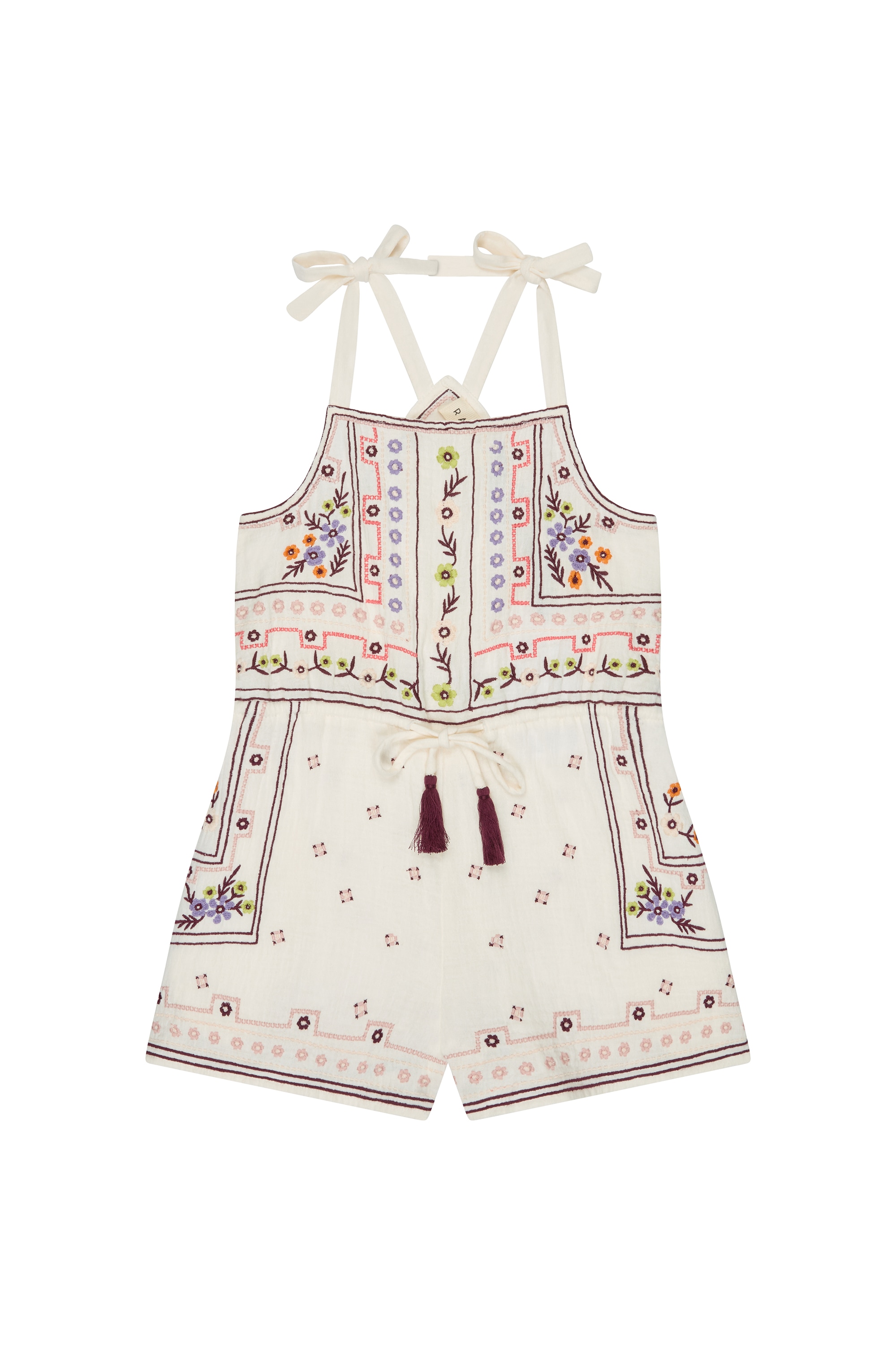 RAFFYA Jumpsuit »Sailor Necktie All Over Embroidered Playsuit Mädchen«