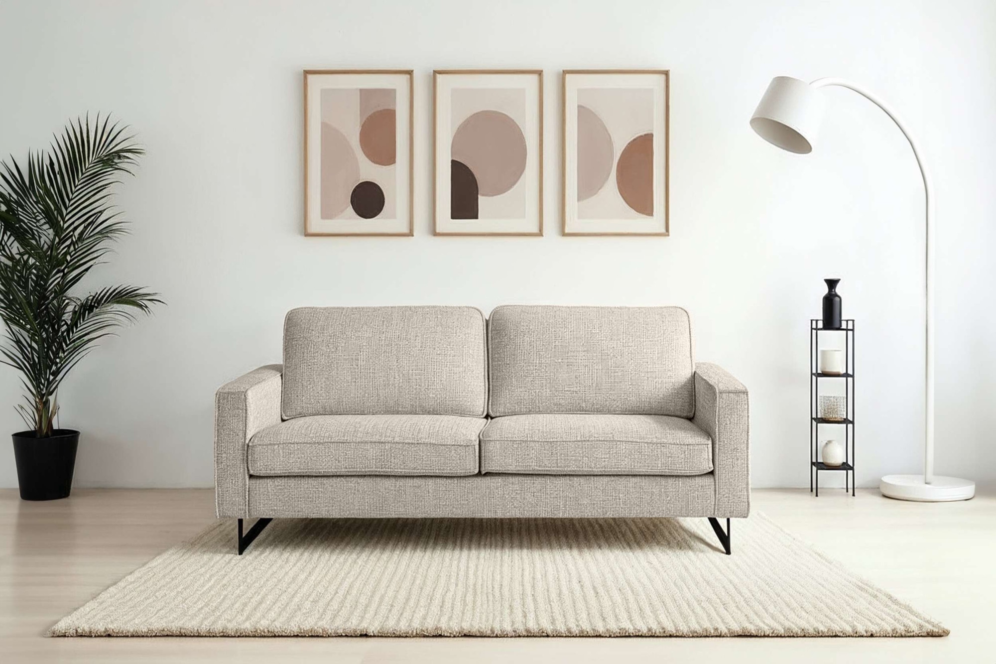 Home affaire 2-Sitzer "Pinto, 166 cm, Cord, Chenille, Lederoptik" mit Keder günstig online kaufen