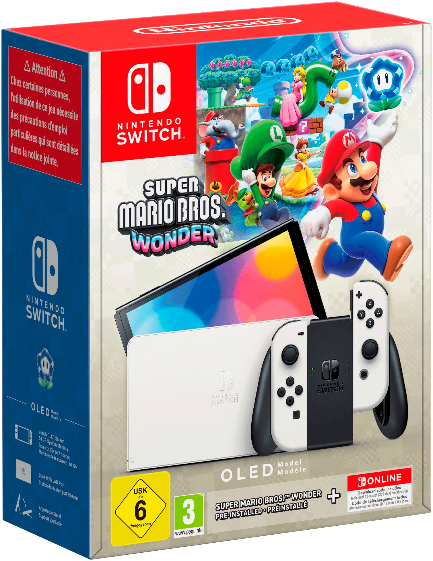 Konsolen-Set »Switch OLED inkl. Super Mario Bros Wonder + 12 Monate NSO«