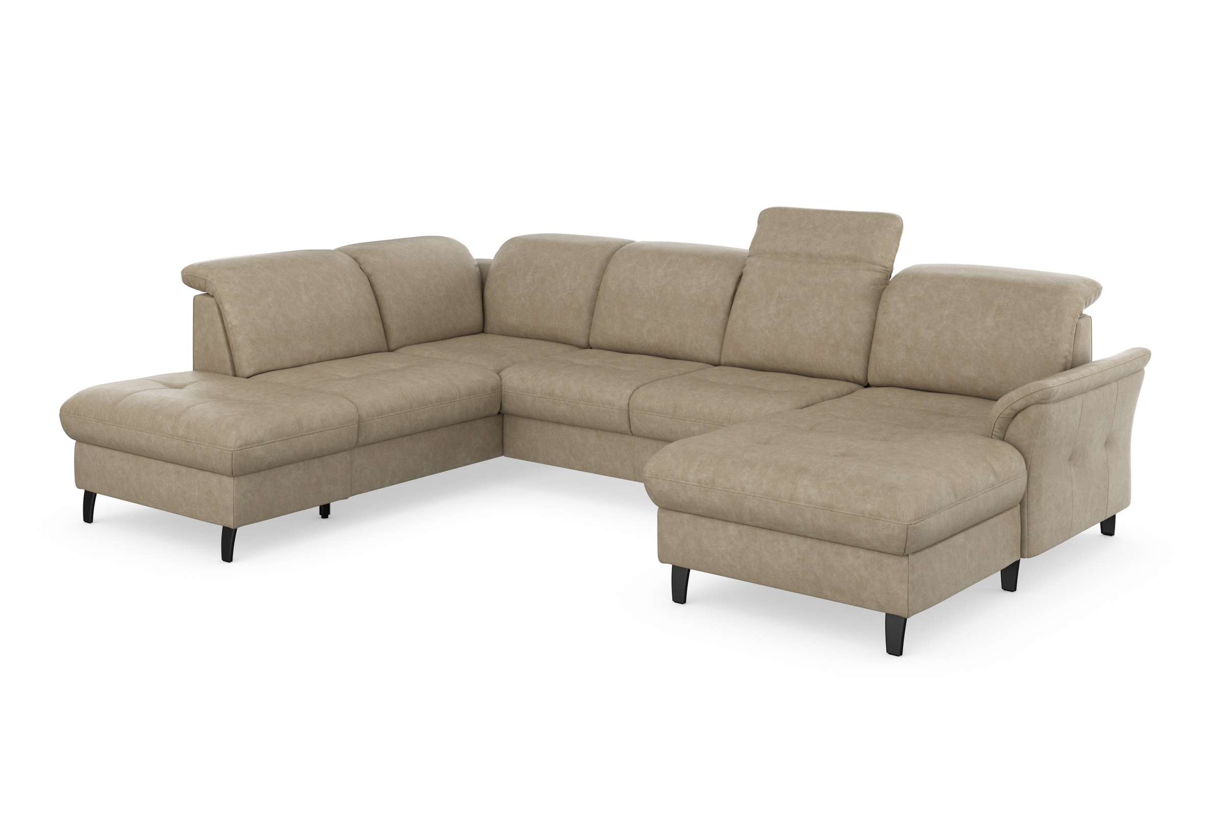 sit&more Wohnlandschaft »Maggiore U-Form«, wahlweise mit Kopfteilverstellung, Bettfunktion und Stauraum