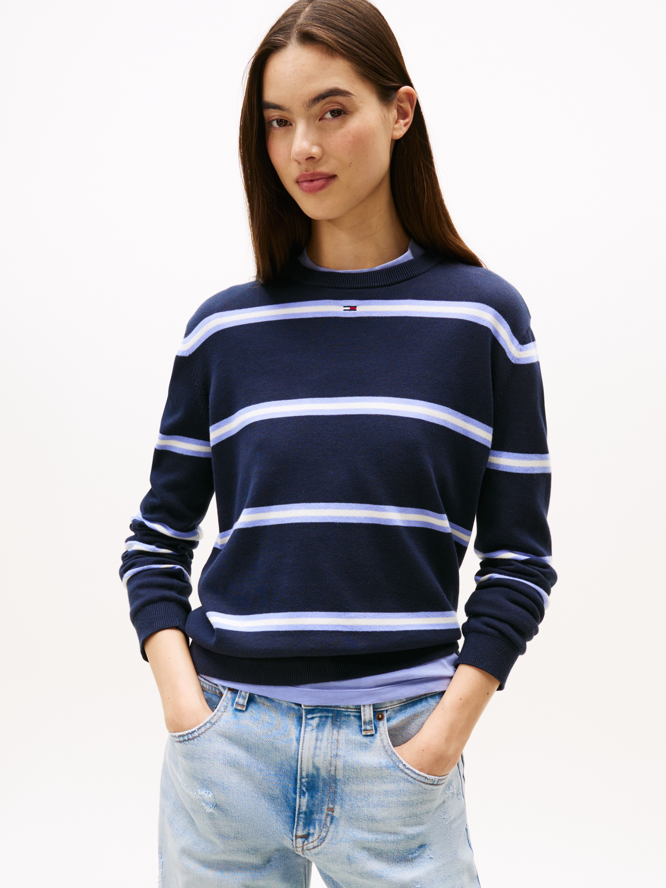 Tommy Jeans Strickpullover "TJW ESSENTIAL CREW SWEATER EXT" günstig online kaufen