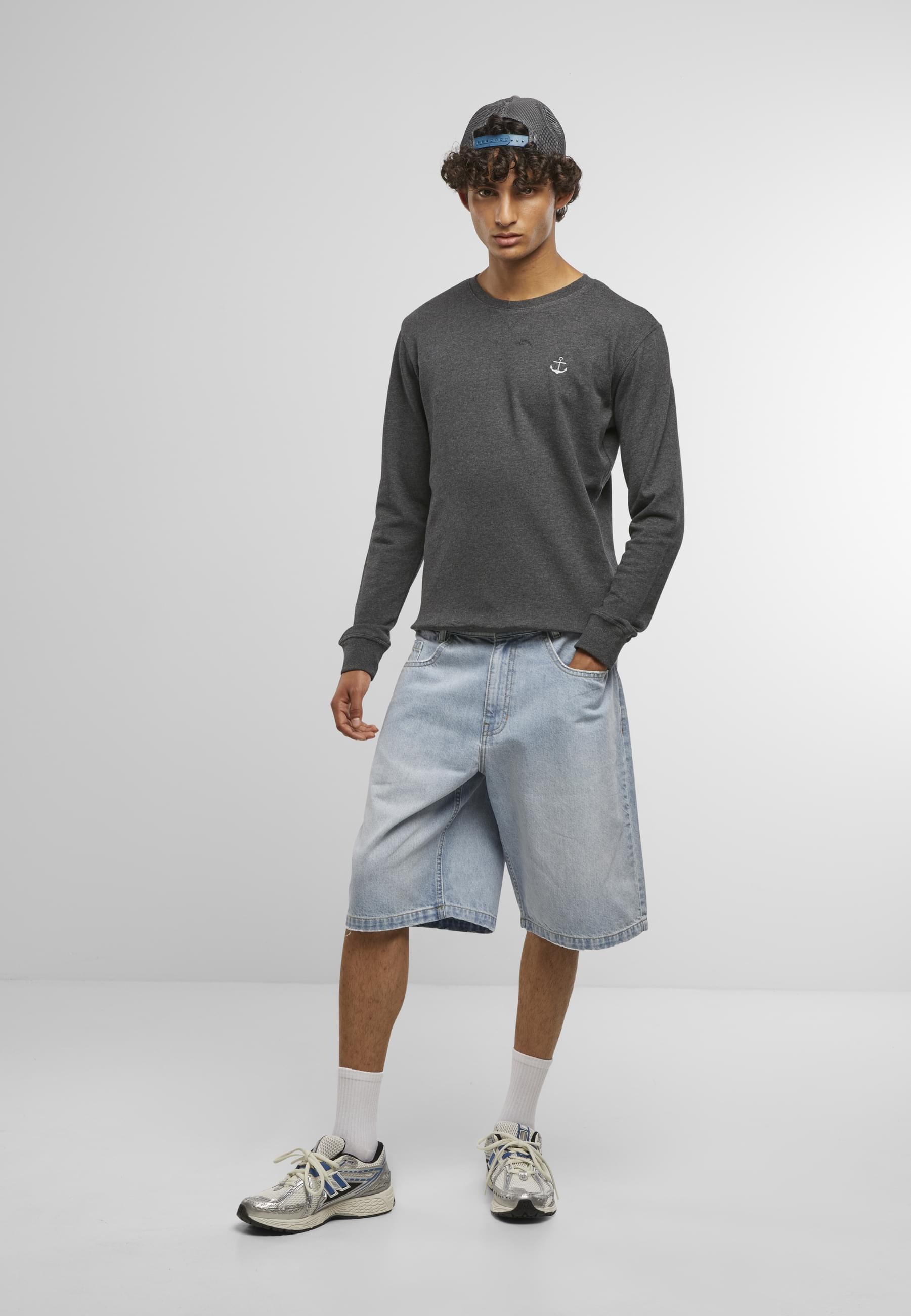 MisterTee Rundhalspullover »MisterTee Anchor Sign EMB Light Crew Sweatshirt« 1 Stk.