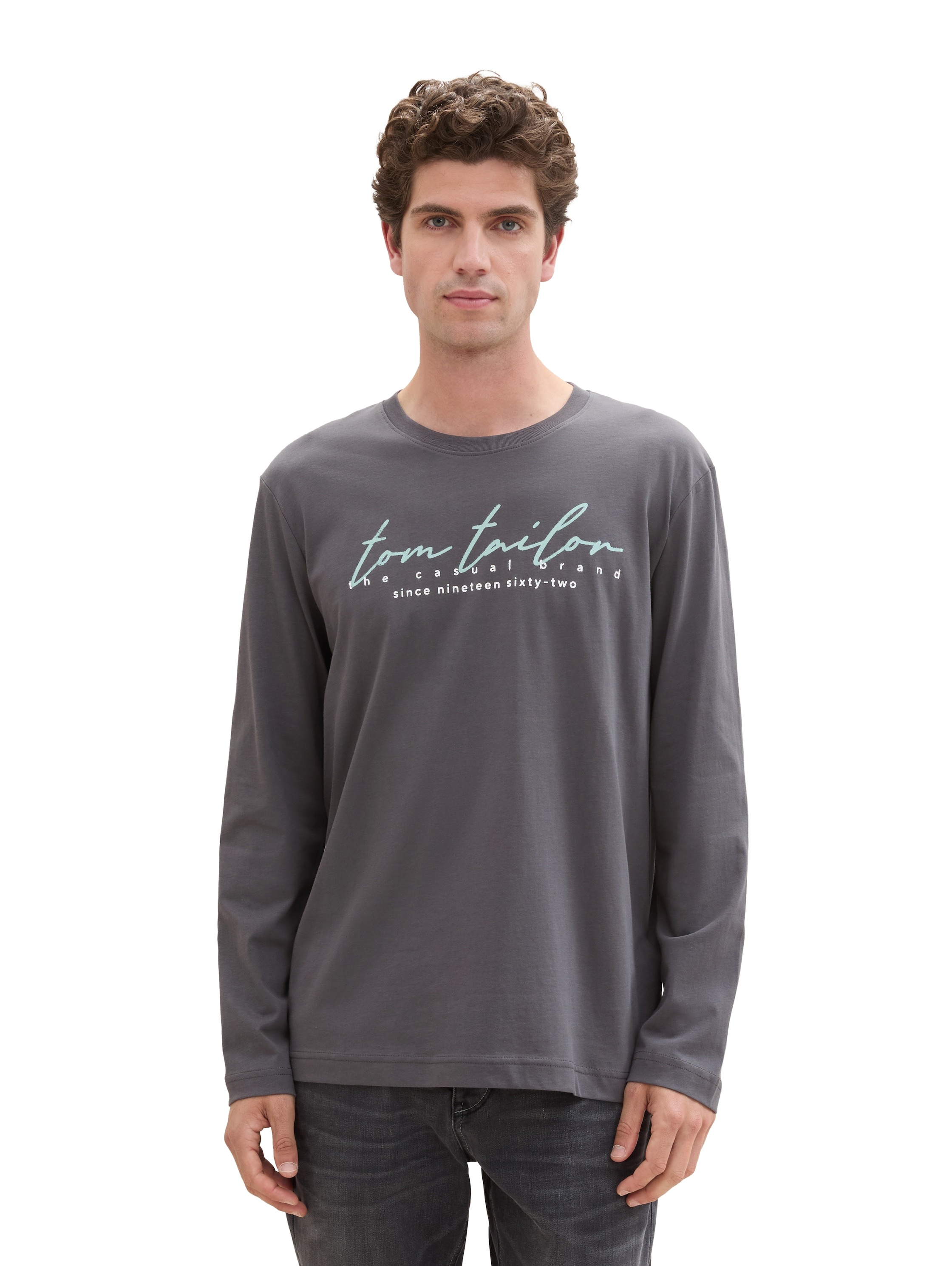 TOM TAILOR Langarmshirt, mit Logo-Print