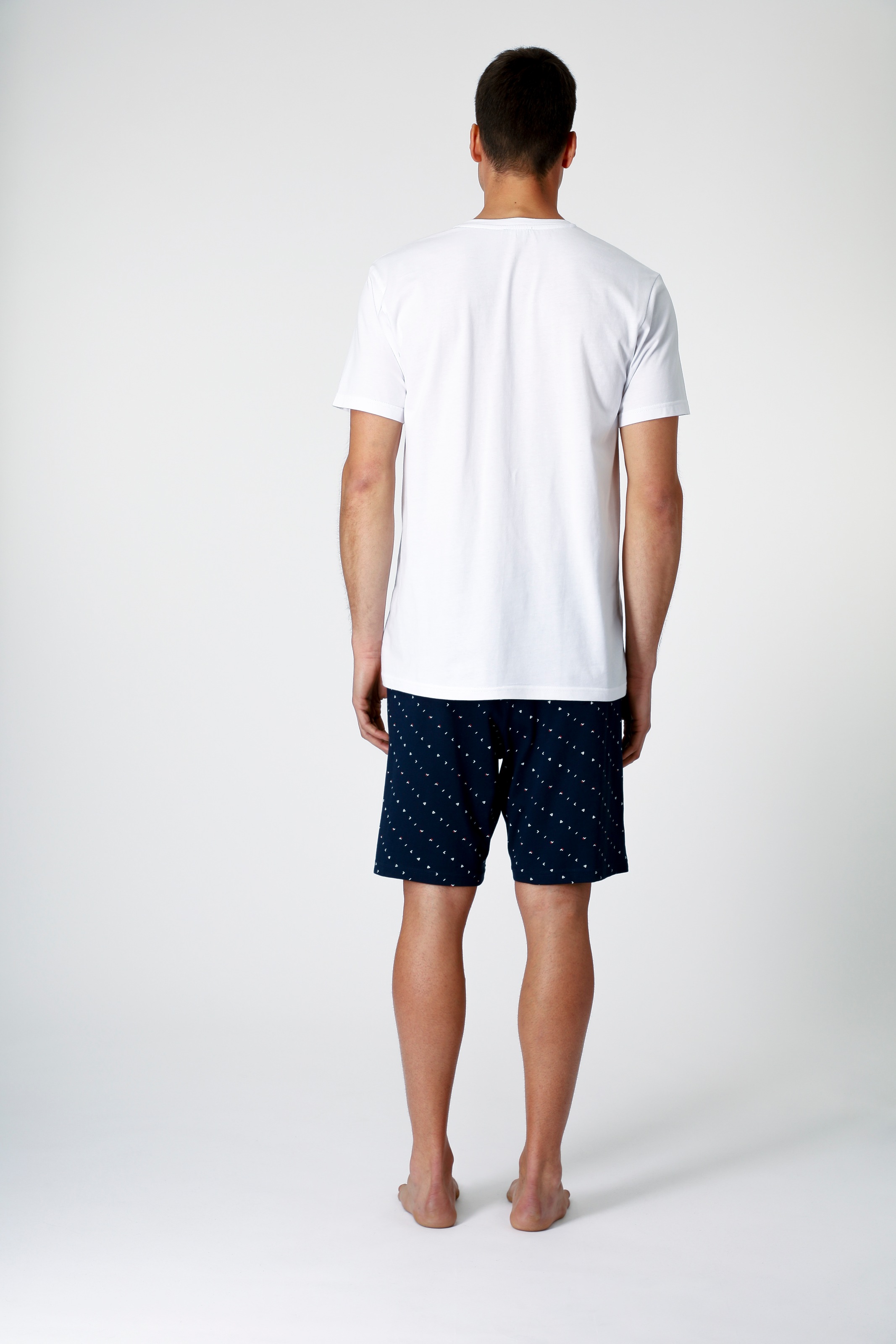 Fila Shorty »MAN JERSEY PYJAMAS«, (2 tlg.), Hose gepunktet mit Gummizug, Shirt mit Rundhalsausschnitt