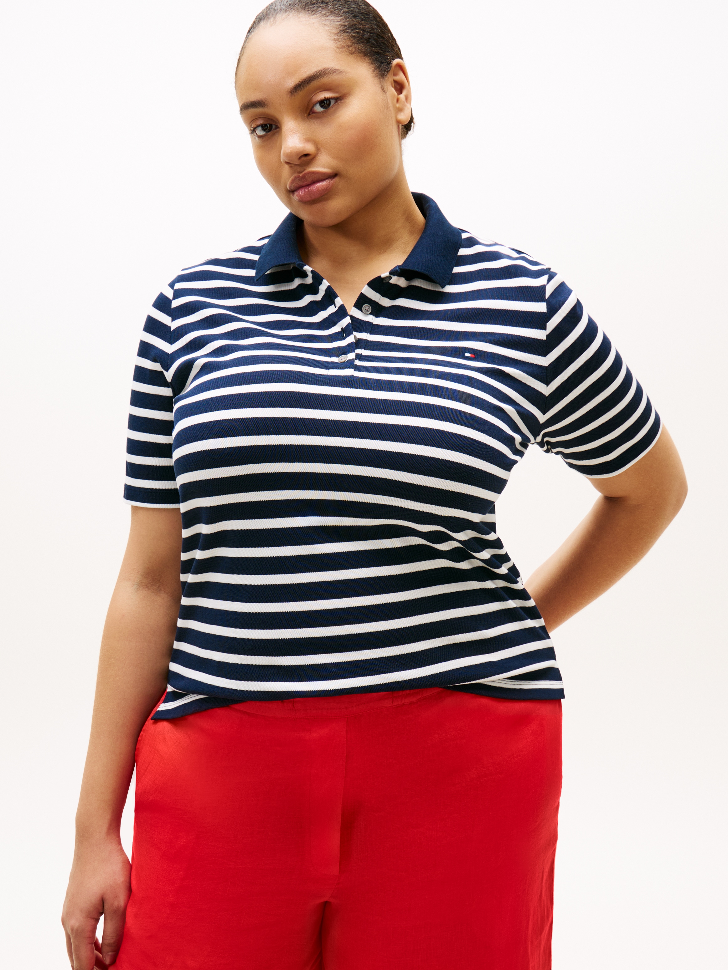 Tommy Hilfiger Curve Poloshirt "CRV 1985 REG PIQUE POLO SS" in großen Größe günstig online kaufen