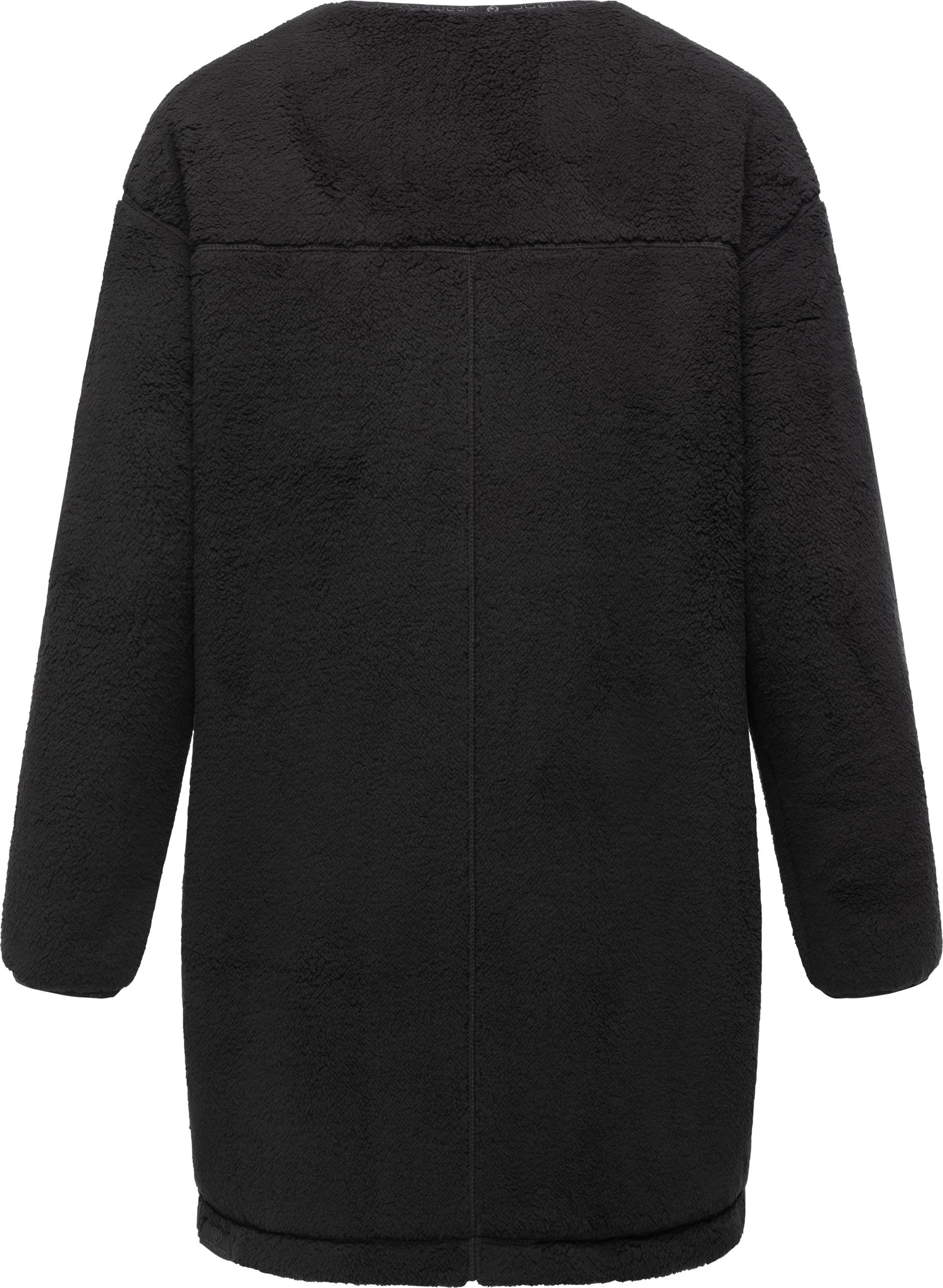 Ragwear Plüschjacke »Fouzy«, ohne Kapuze, flauschige Übergangsjacke aus kuschligem Teddyfleece