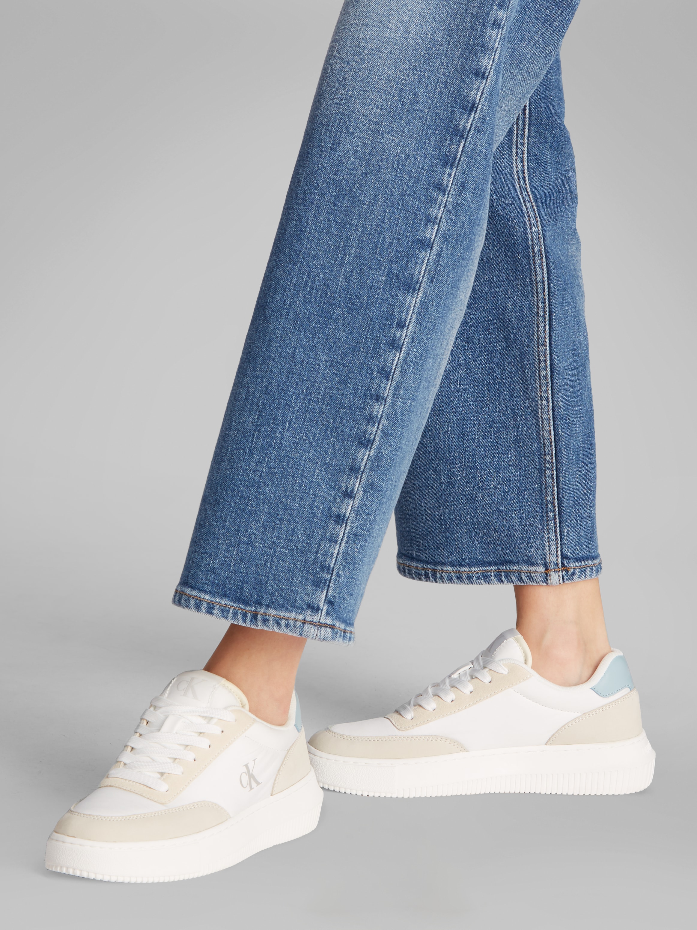 Calvin Klein Jeans Sneaker »CHUNKY CUPSOLE LOW MIX IN«, Freizeitschuh, Halbschuh, Schnürschuh mit CK Logo