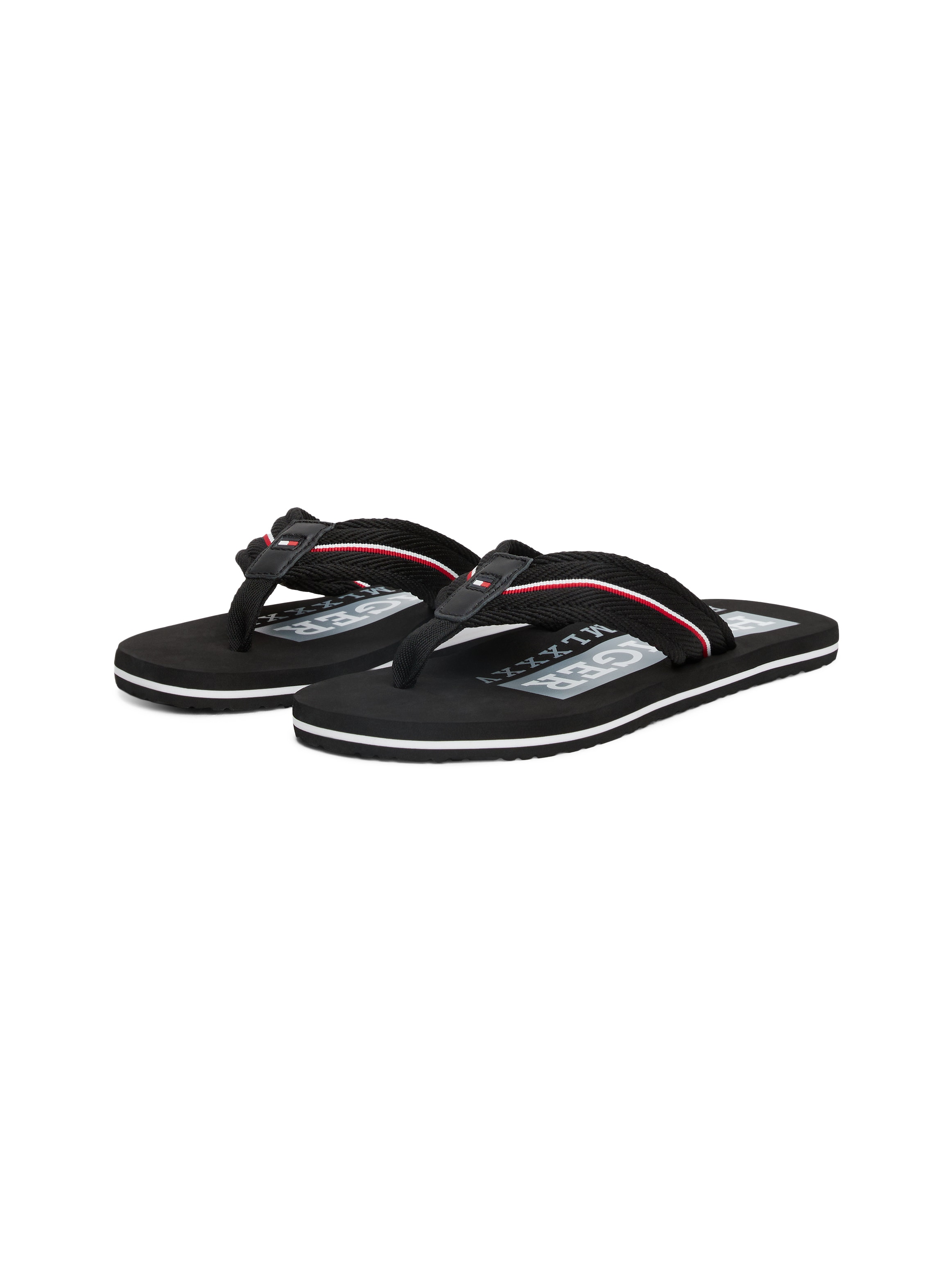 Tommy Hilfiger Zehentrenner "CORPORATE HILFIGER BEACH SANDAL", Sommerschuh, günstig online kaufen