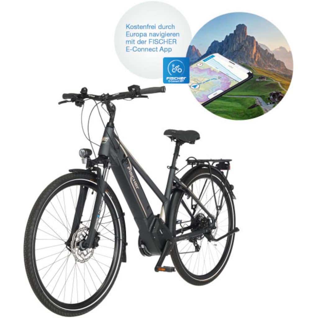 FISCHER Fahrrad E-Bike »VIATOR 5.0i Damen 504«, 10 Gang