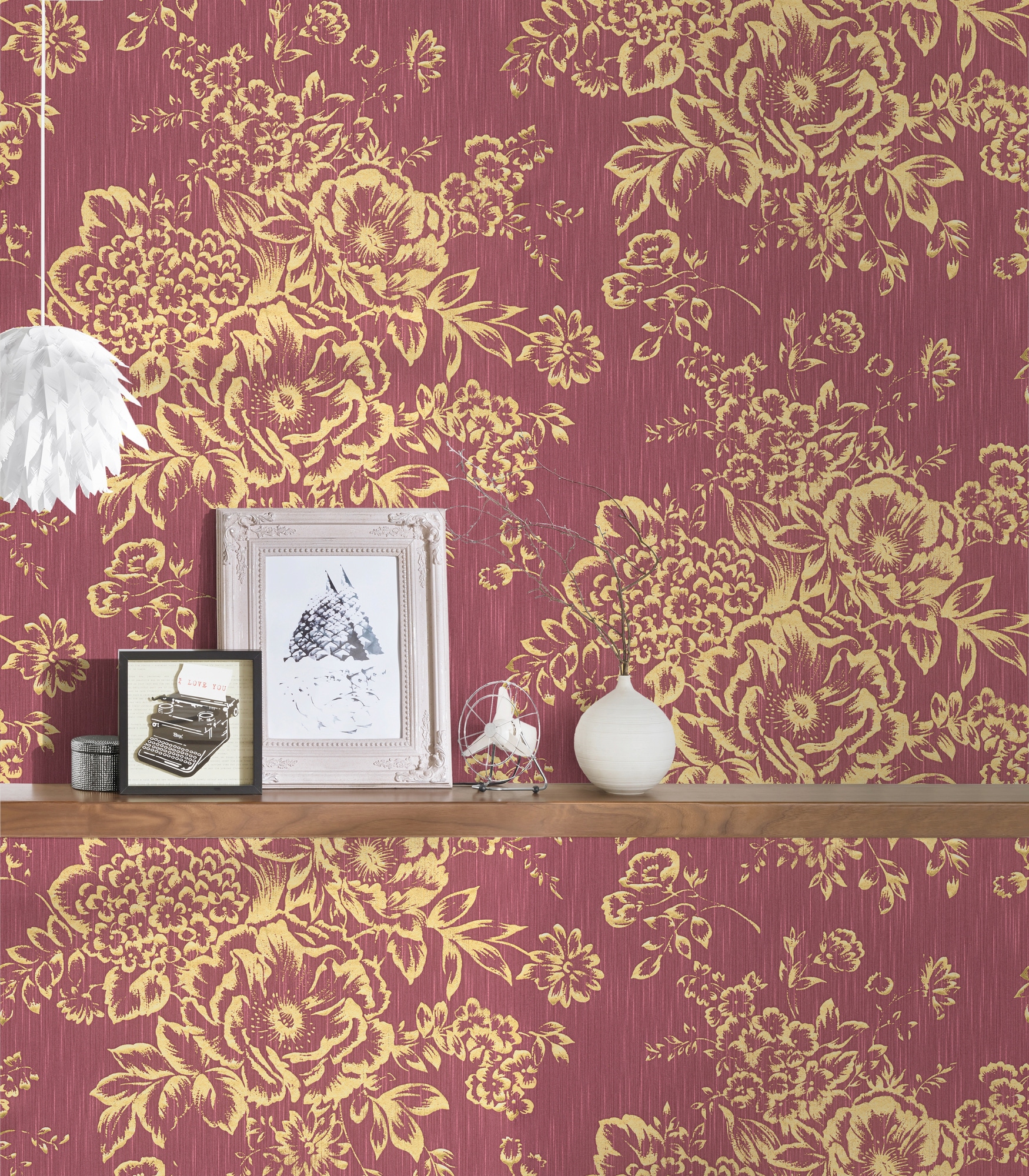 Architects Paper Textiltapete »Metallic Silk« floral | glänzend | matt samtig Barocktapete Tapete Blumen
