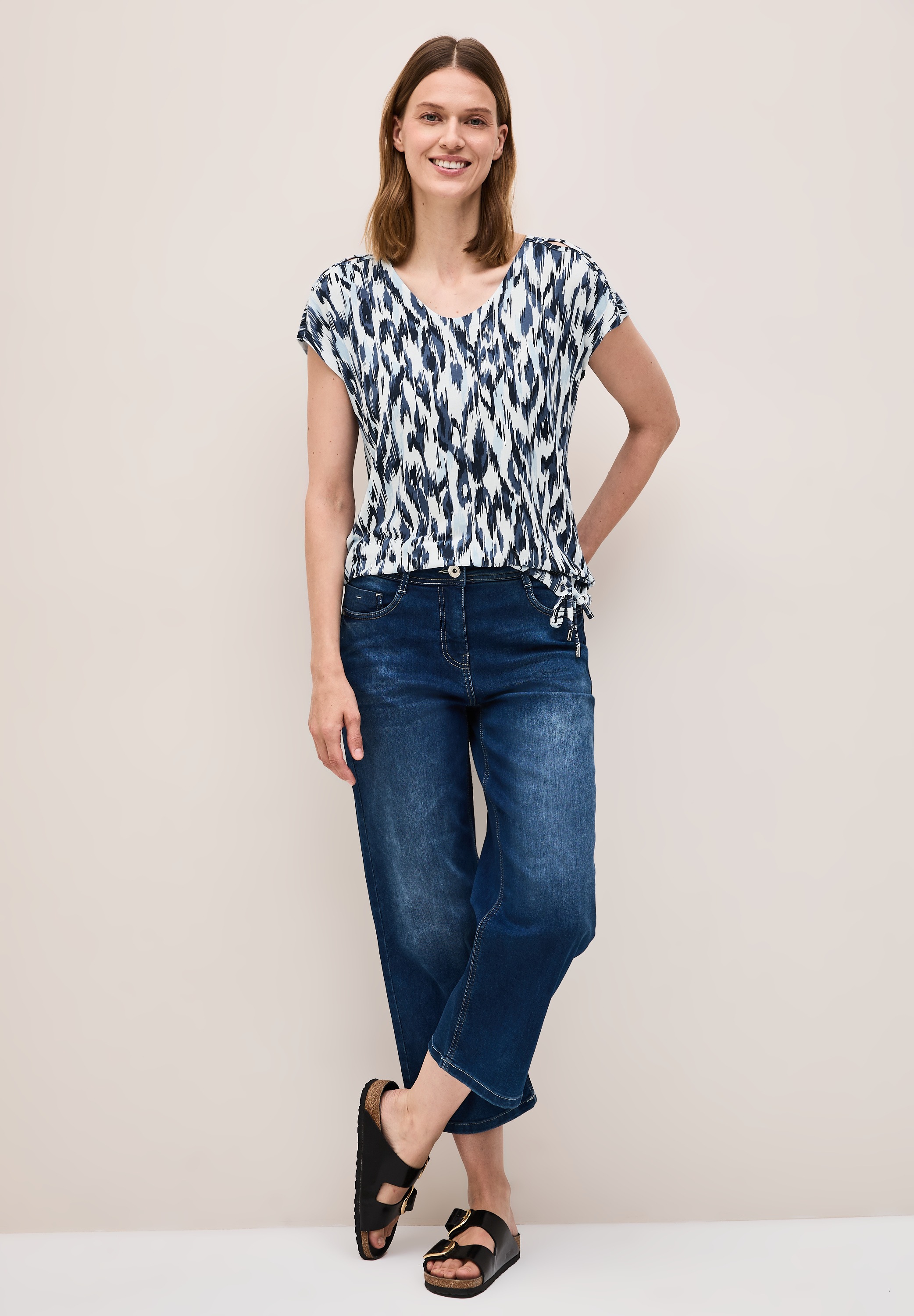 Thumbnail - Cecil Print-Shirt aus strecthigem Viskosematerial