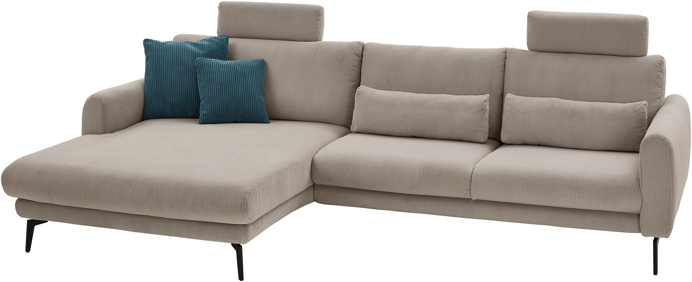 Die PlanBar Ecksofa »MP-IN23147 L-Form«, (2 St.), Kaltschaumpolsterung, softer Sitz & verstellbare Kopfstützen