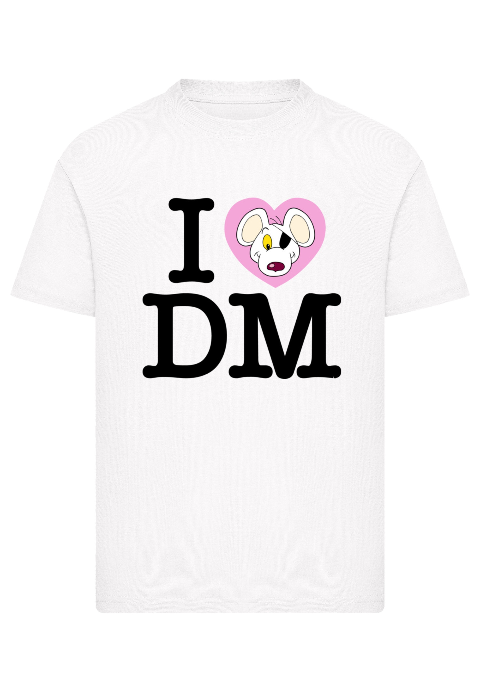 F4NT4STIC T-Shirt »Danger Mouse I Love DM«, Premium Qualität