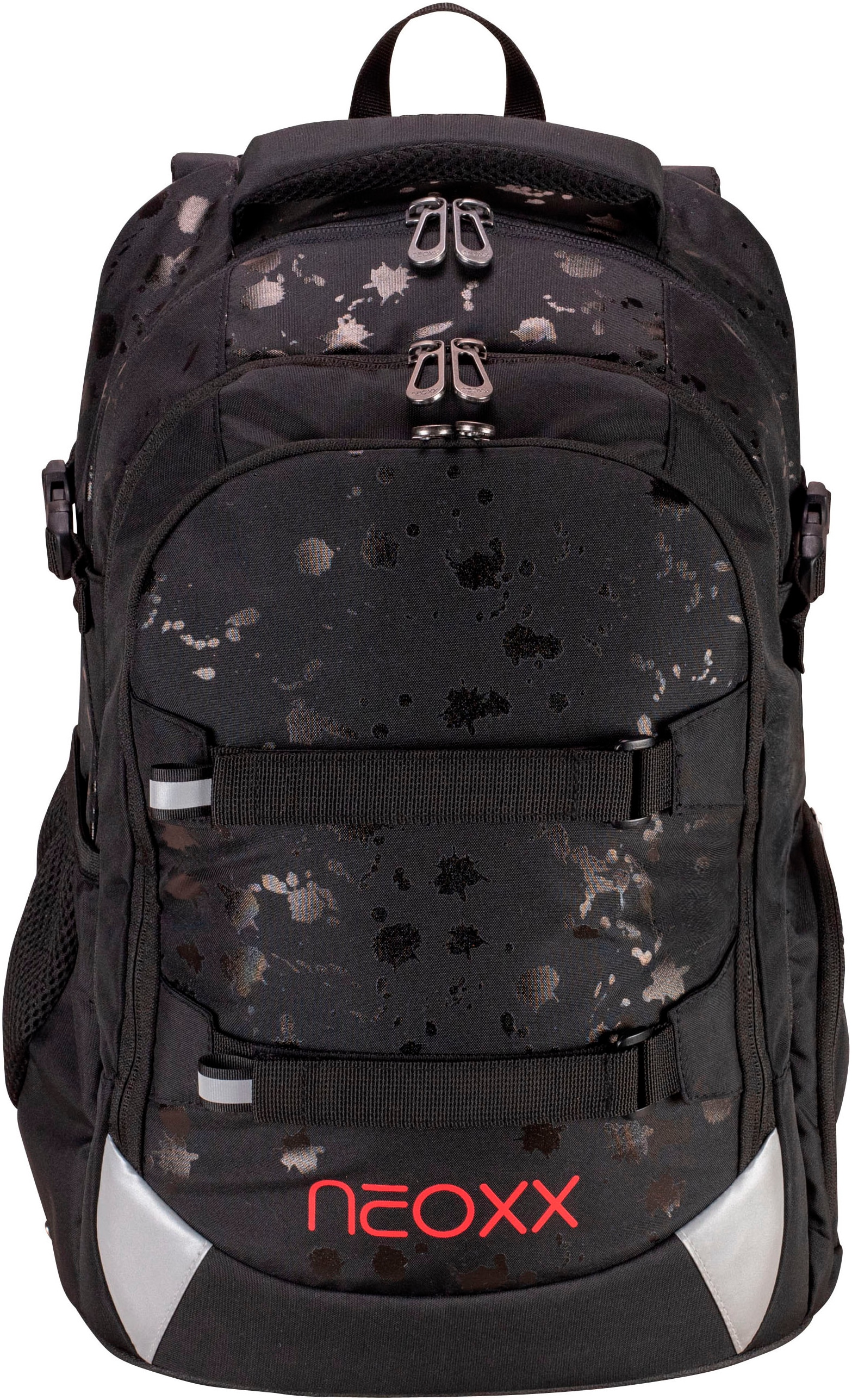 NEOXX Kinder Schulrucksack "Active Pro"splash schwarz, Polyester, Rucksäcke