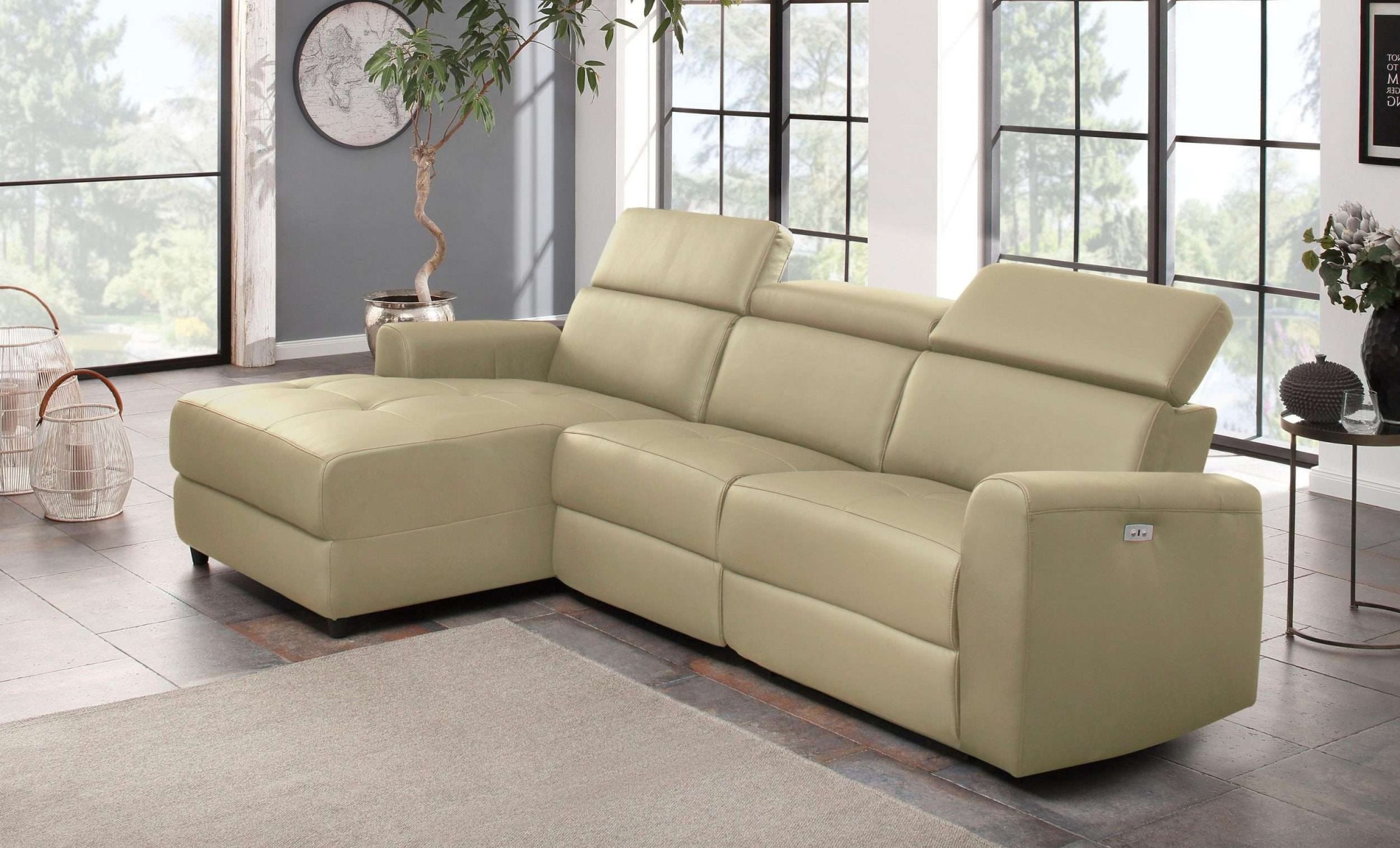 Home affaire Ecksofa »Sentrano, L-Form,«, 275 cm, man. o. elektr. Relaxfunktion und USB/Kopfverstellung
