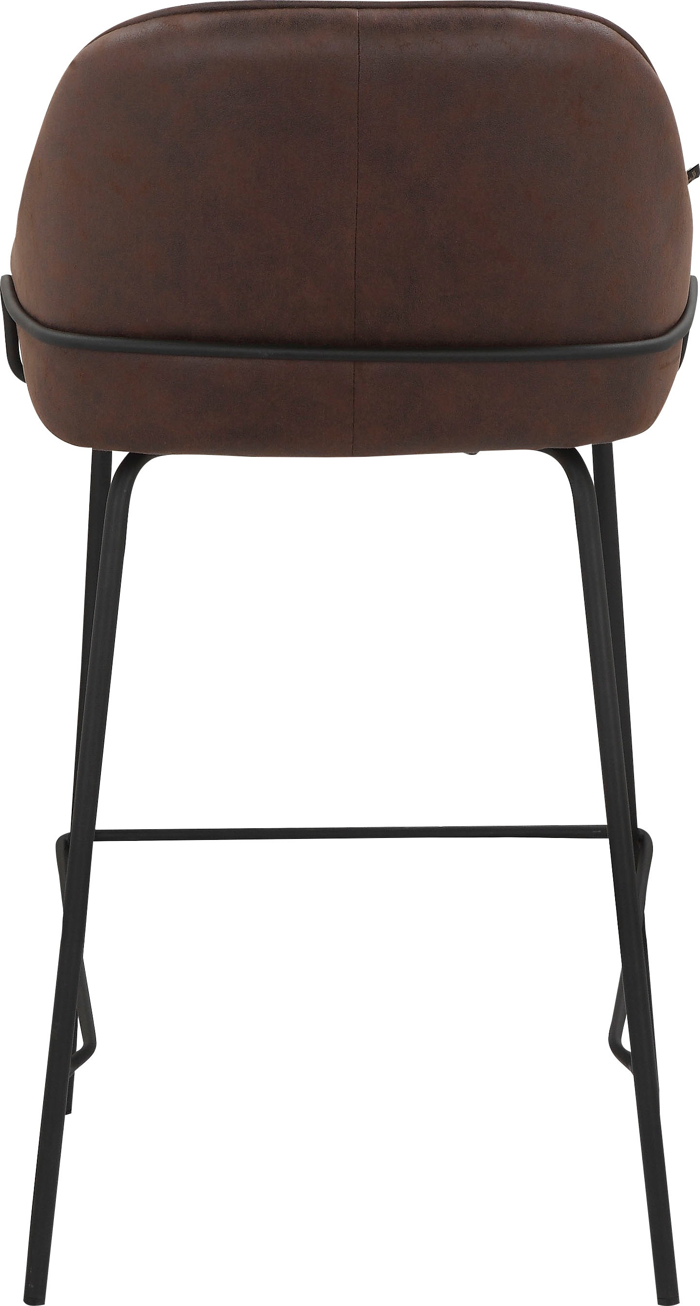 4-Fußstuhl LEONIQUE "Puant", braun, B:50cm H:87cm T:52cm, Stoff, Stühle, mit Stoff aus Polyester/recyceltem Polyester, Sitzhöhe 65 cm 3