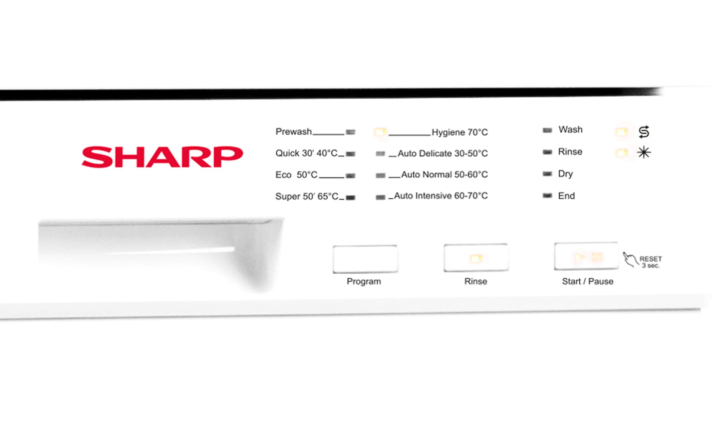 Sharp Standgeschirrspüler »QW-NS22F47EW-DE«, QW-NS22F47EW-DE, 9 Maßgedecke