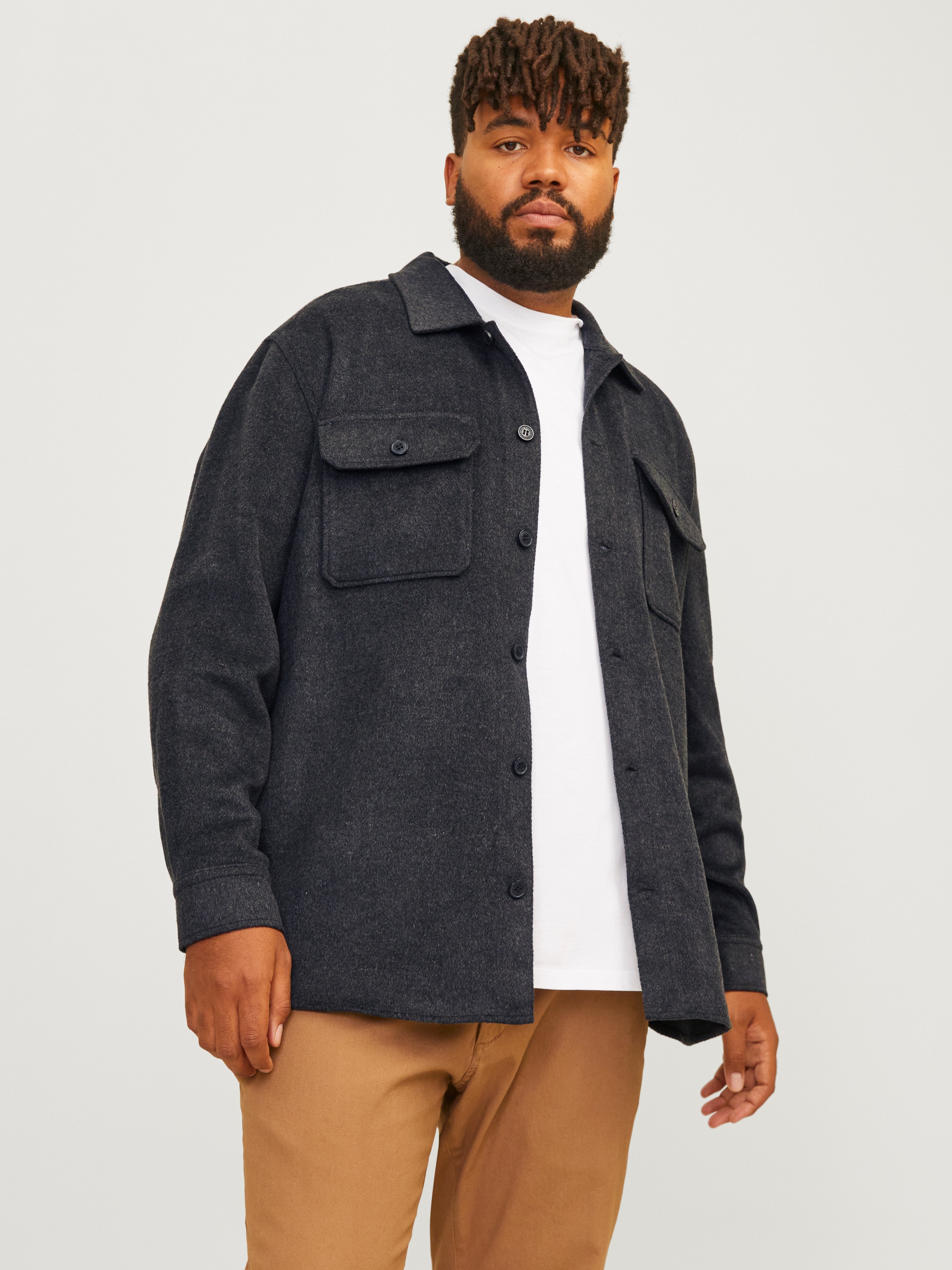 Jack & Jones PlusSize Langarmhemd »JJEBRADLEY OLLIE OVERSHIRT LS NOOS PLS«