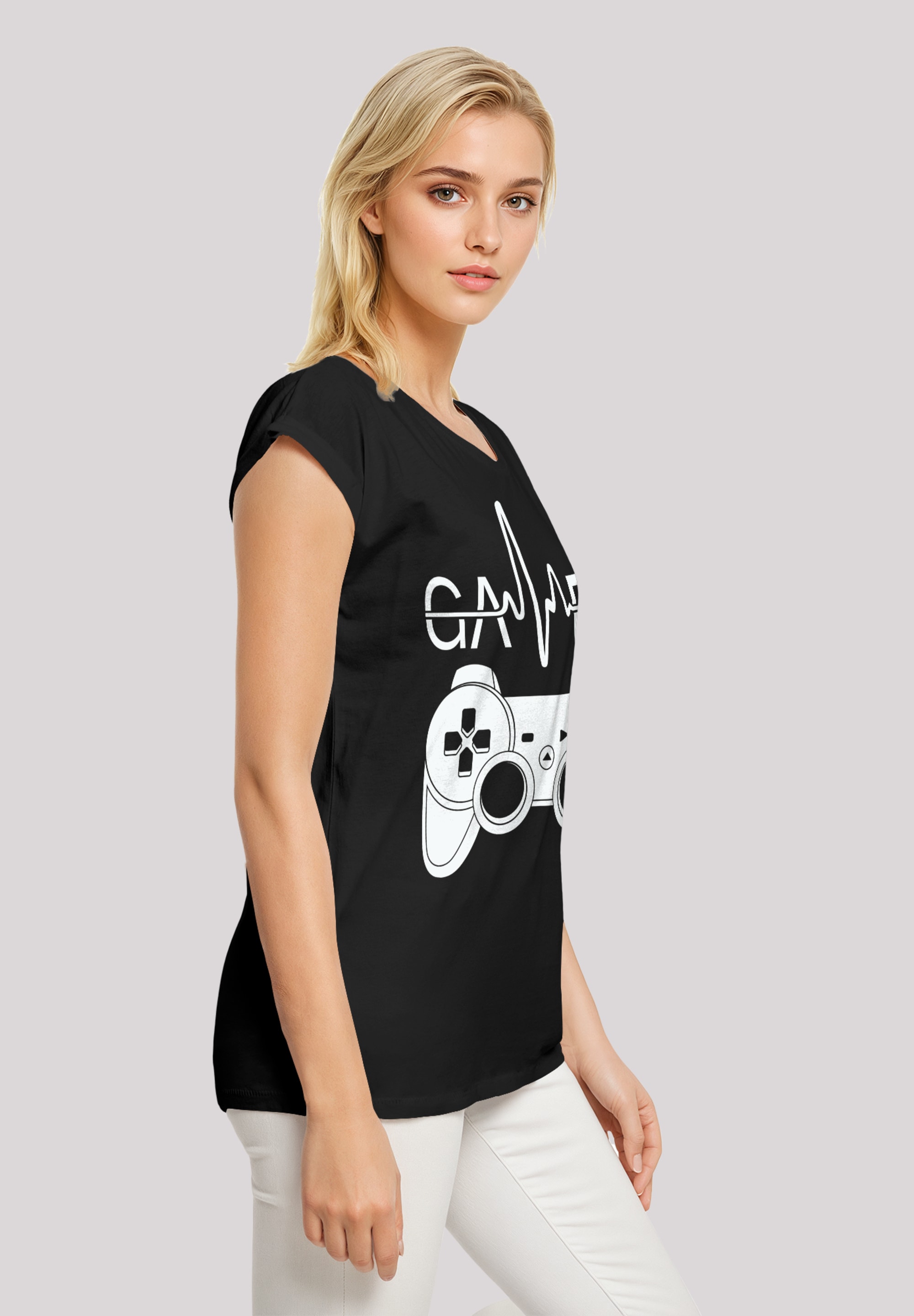 F4NT4STIC T-Shirt »Gamer Herzschlag«, Premium Qualität