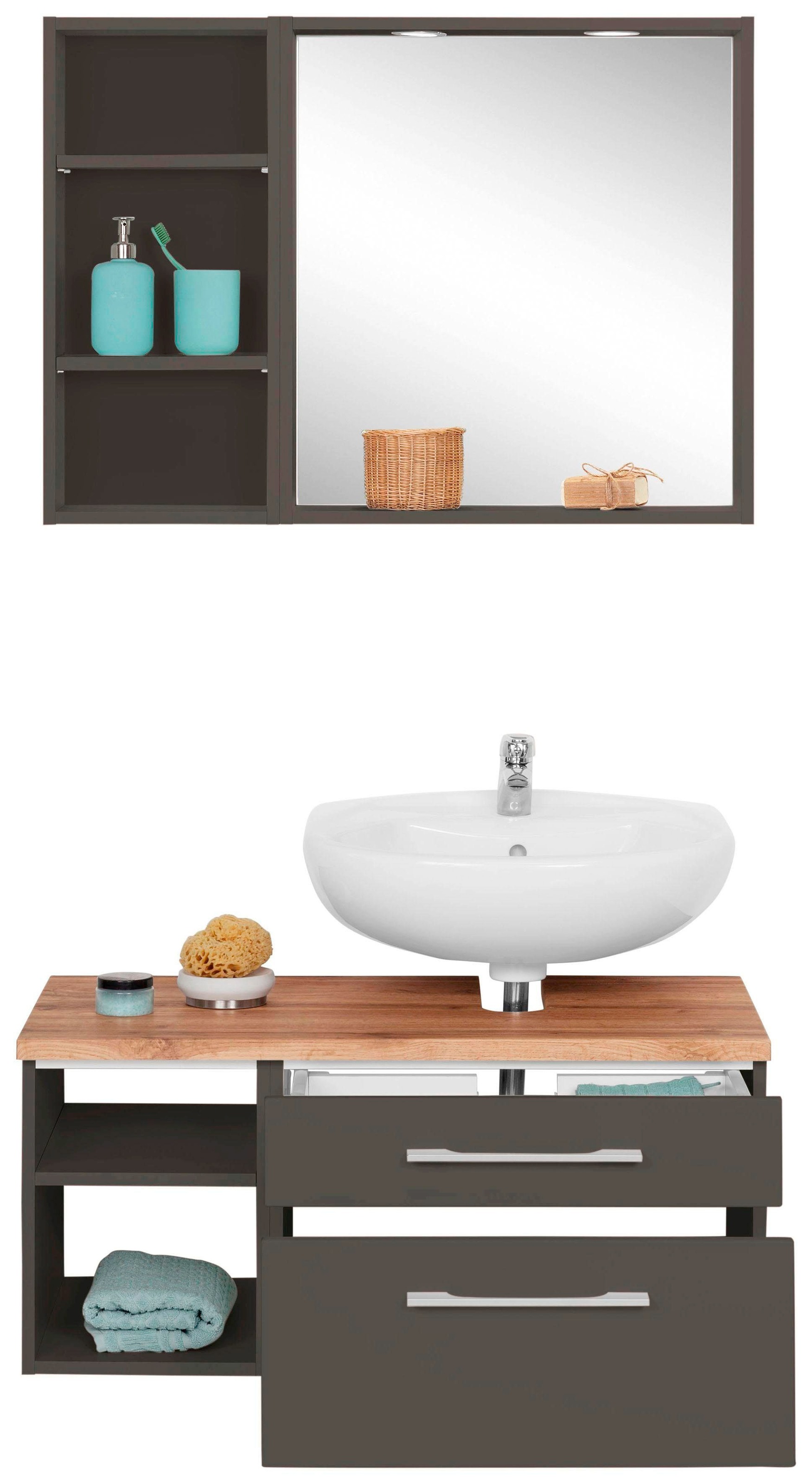 welltime Badmöbel-Set "Davos" 3 Stk. tlg. günstig online kaufen