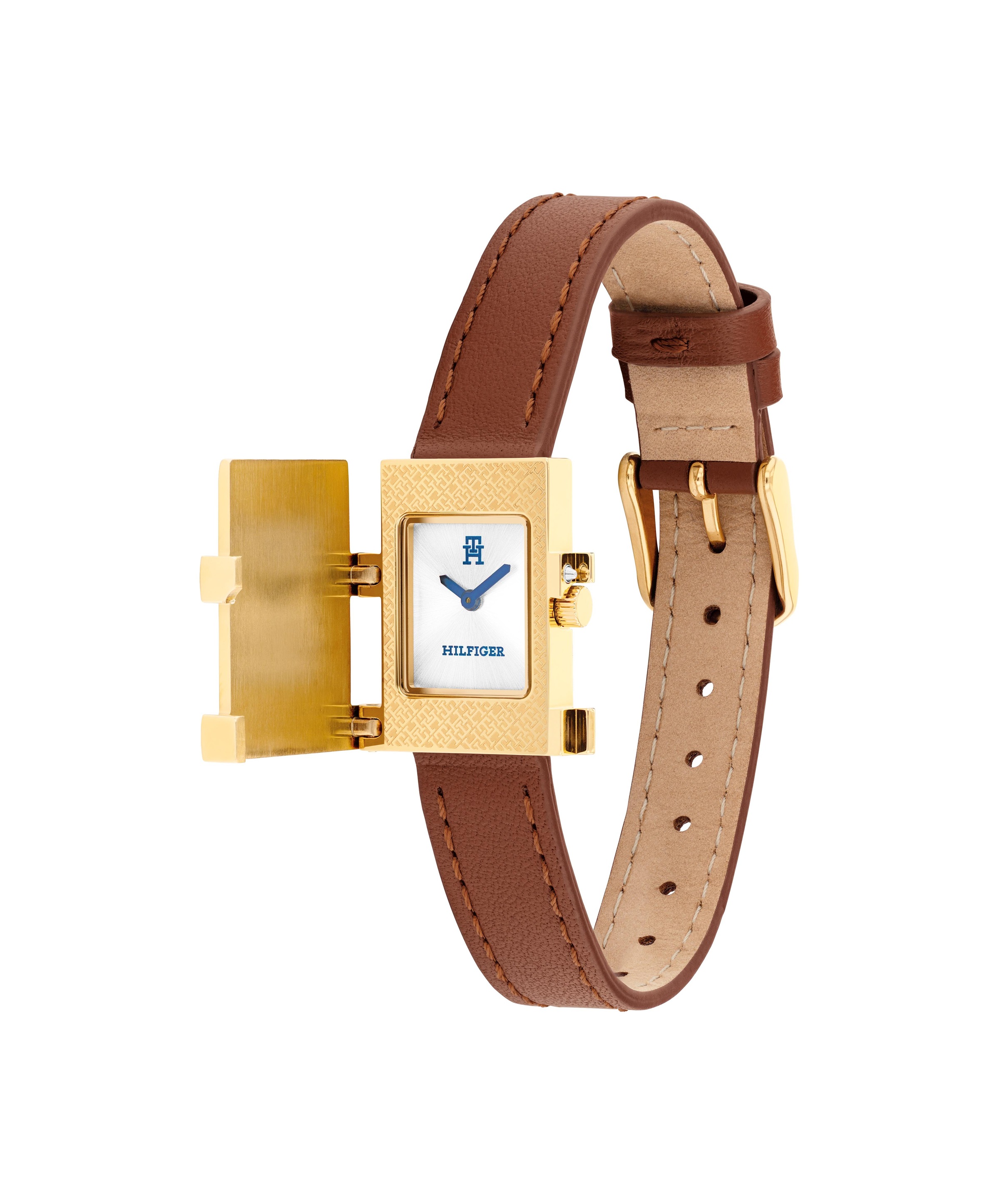 Tommy Hilfiger Quarzuhr »TH85« Armbanduhr, Damenuhr, Lederarmband, analog