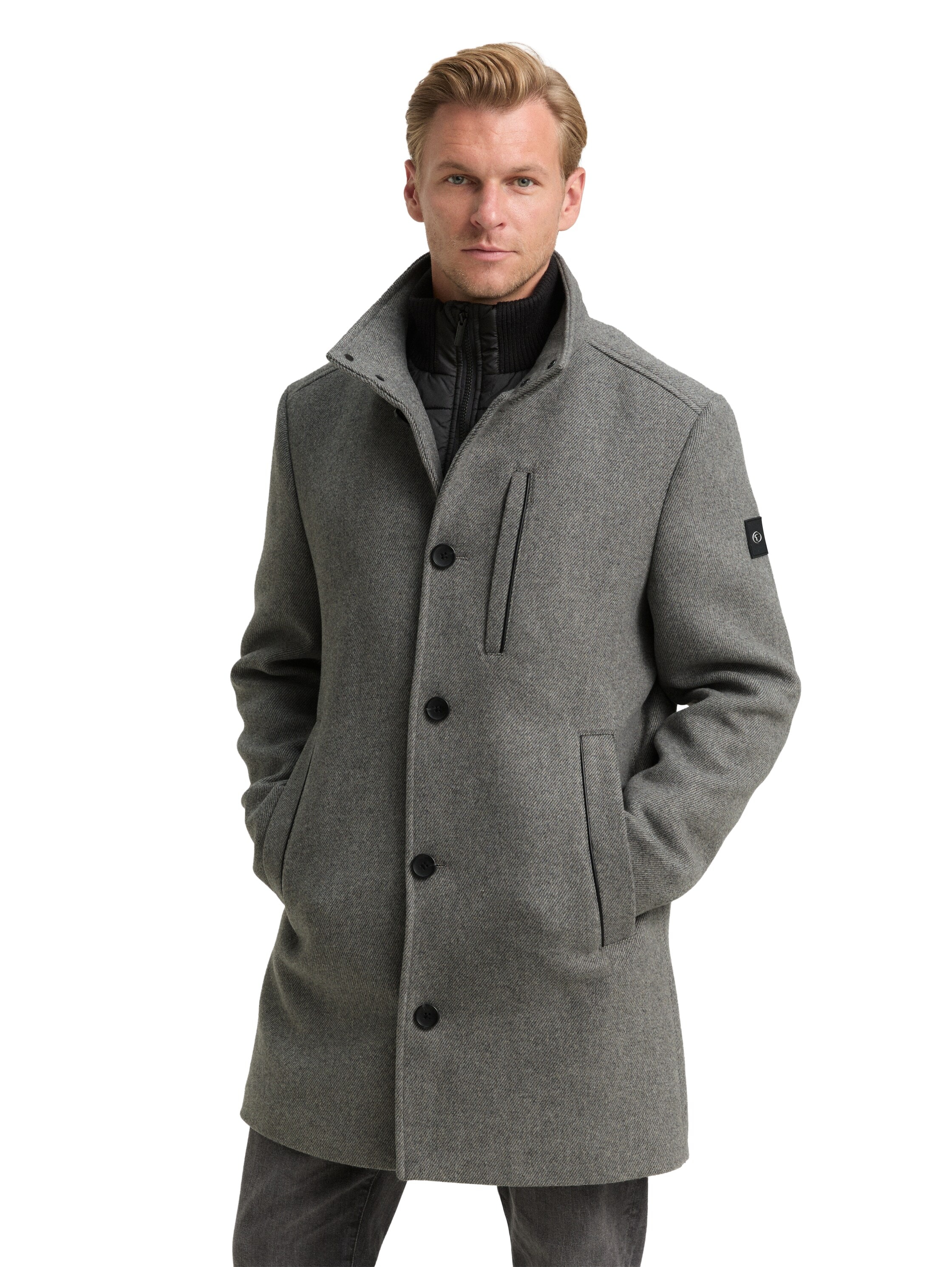TOM TAILOR Wollmantel, mit abnehmbarer Innenjacke