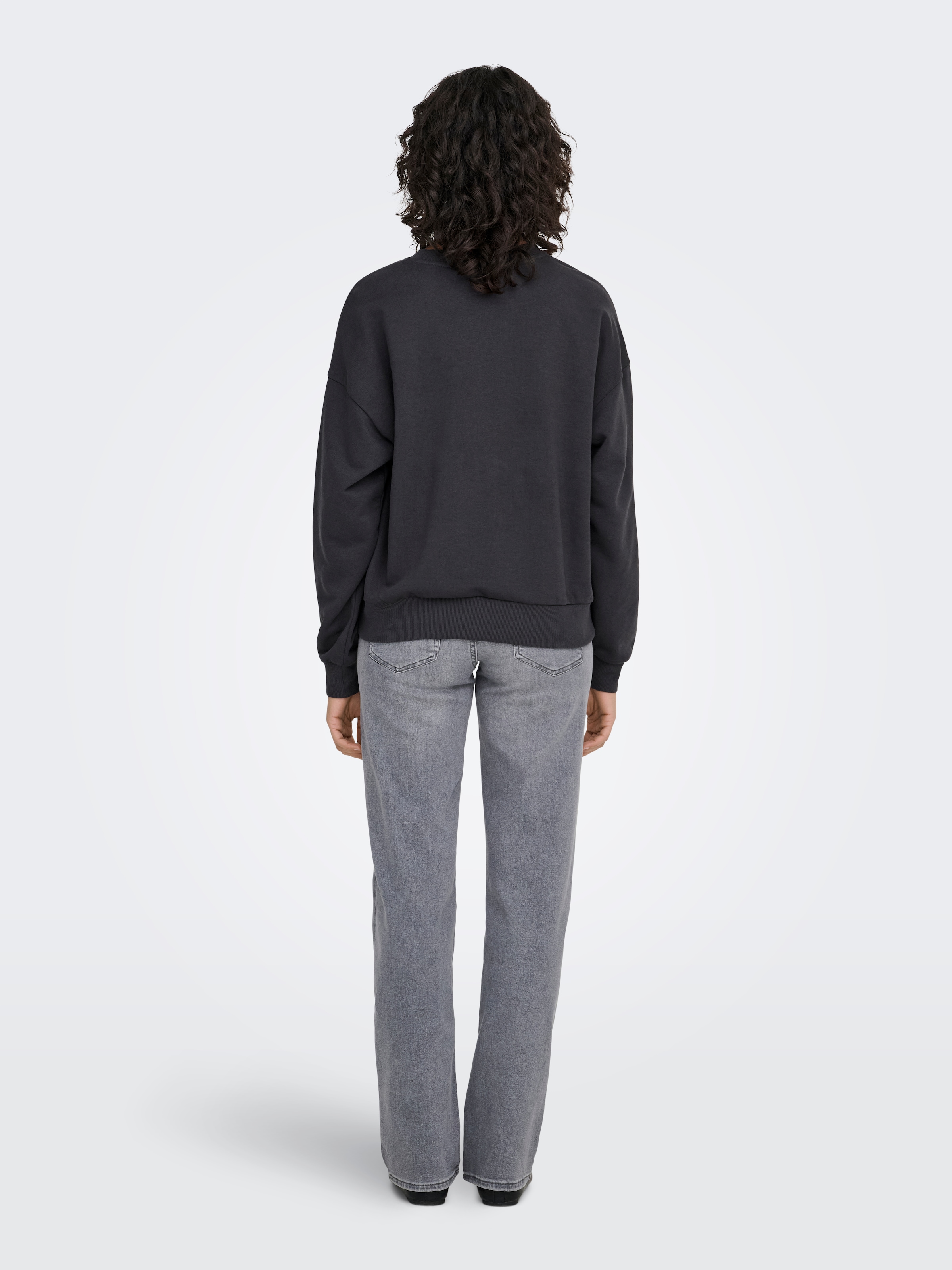 ONLY Sweatshirt »ONLFLEUR L/S O-NECK BOX UB SWT«, Baumwollmischung, oversize, Rundhals
