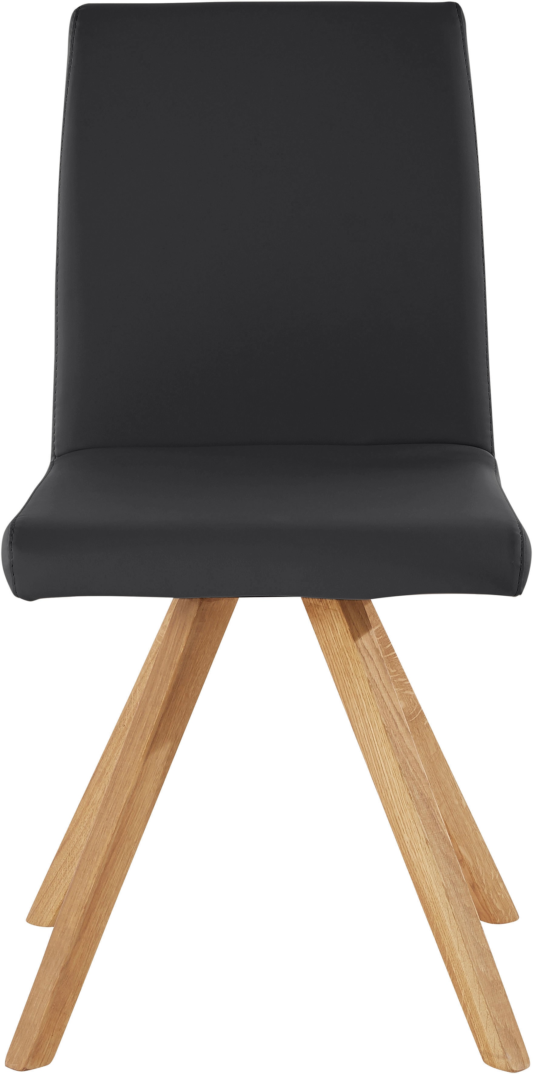 Thumbnail - Home affaire Schalenstuhl "Rio" (Set) 2 Stk.Bezug in Kunstleder oder Strukturstoff und das Gestell ist Eiche geölt