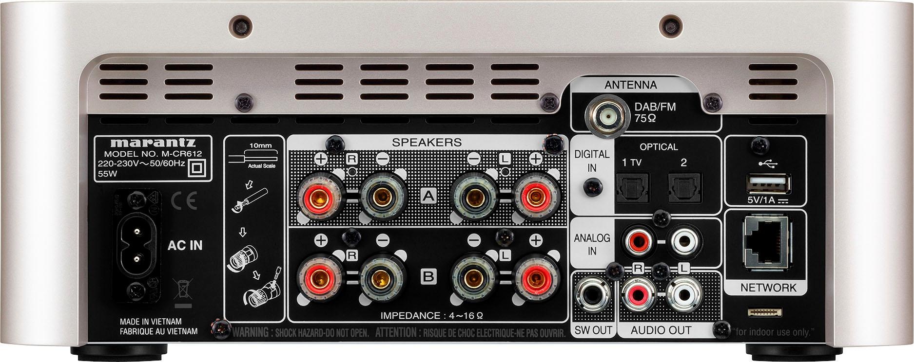 Marantz Netzwerk-Receiver »M-CR612«, 2.0, (Bluetooth-WLAN-LAN (Ethernet)