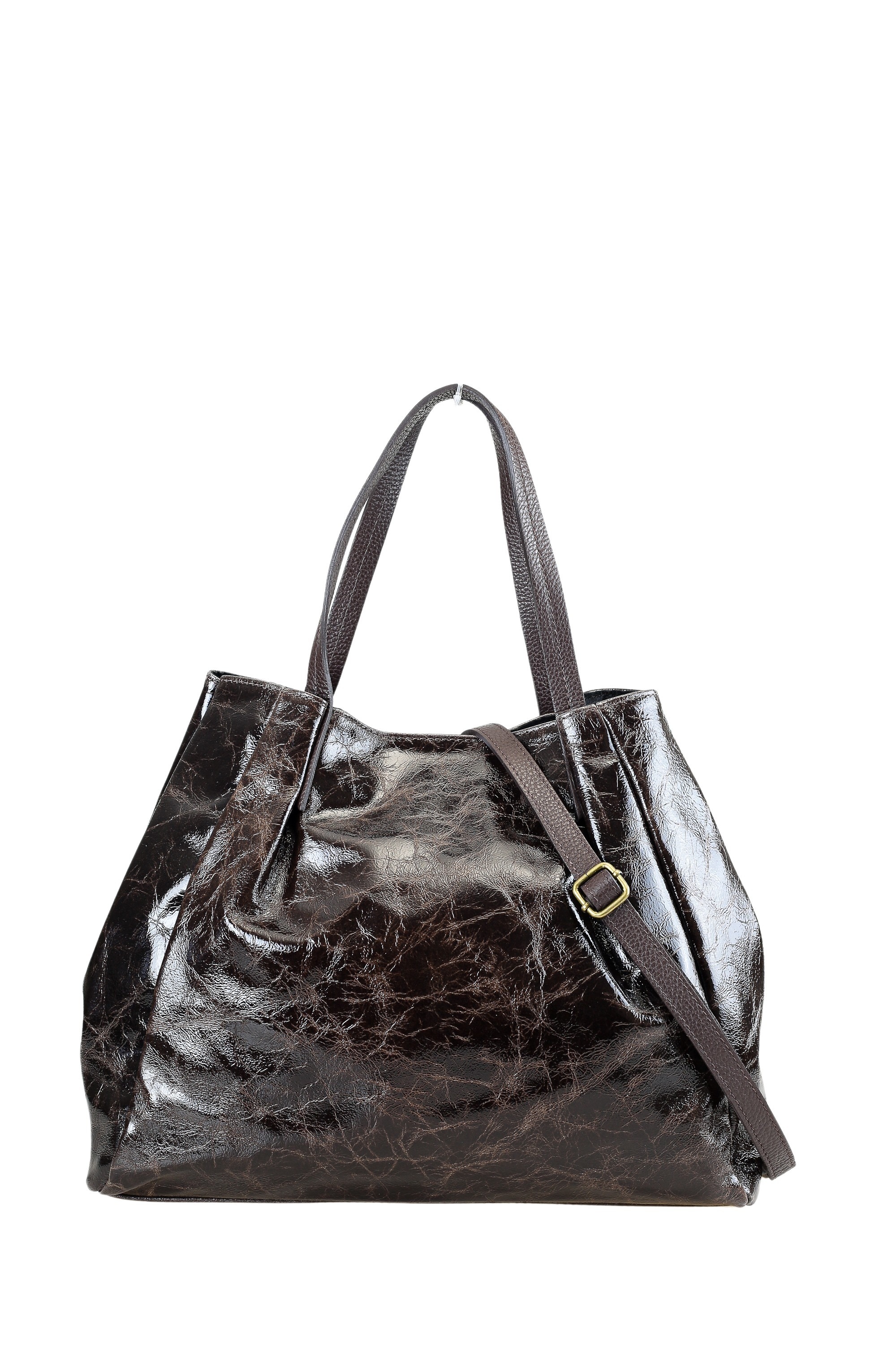 COLLEZIONE ALESSANDRO Schultertasche »Vernice«, große Ledertasche, leicht schimmernd