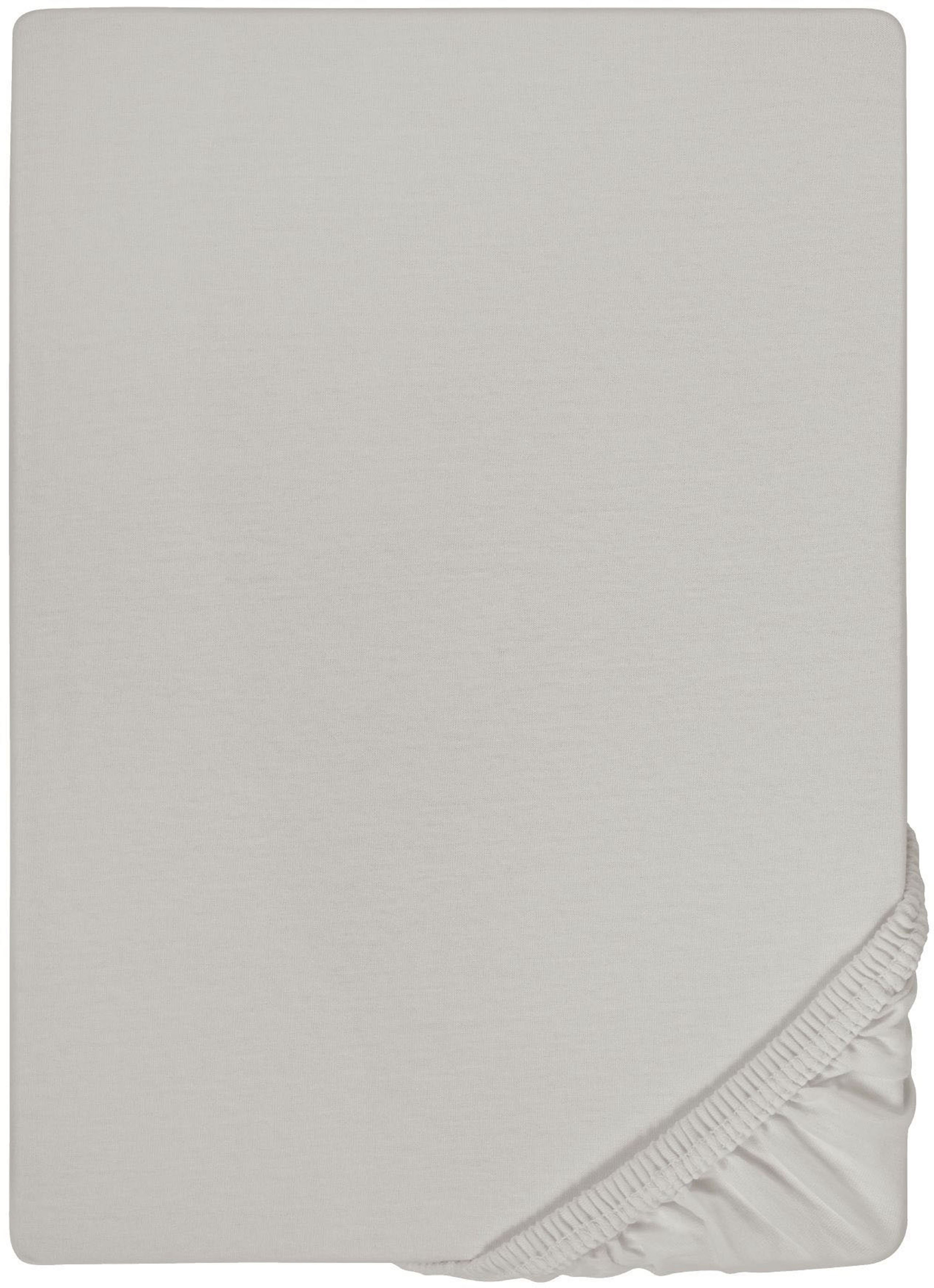 Biberna Spannbettlaken "0077866 Deluxe Jersey-Elastic Spannbetttuch 97% Baumwolle" Jersey mit Elasthan, Rundumgummi, bügelfrei, ab Größe 90 x 190 cm i