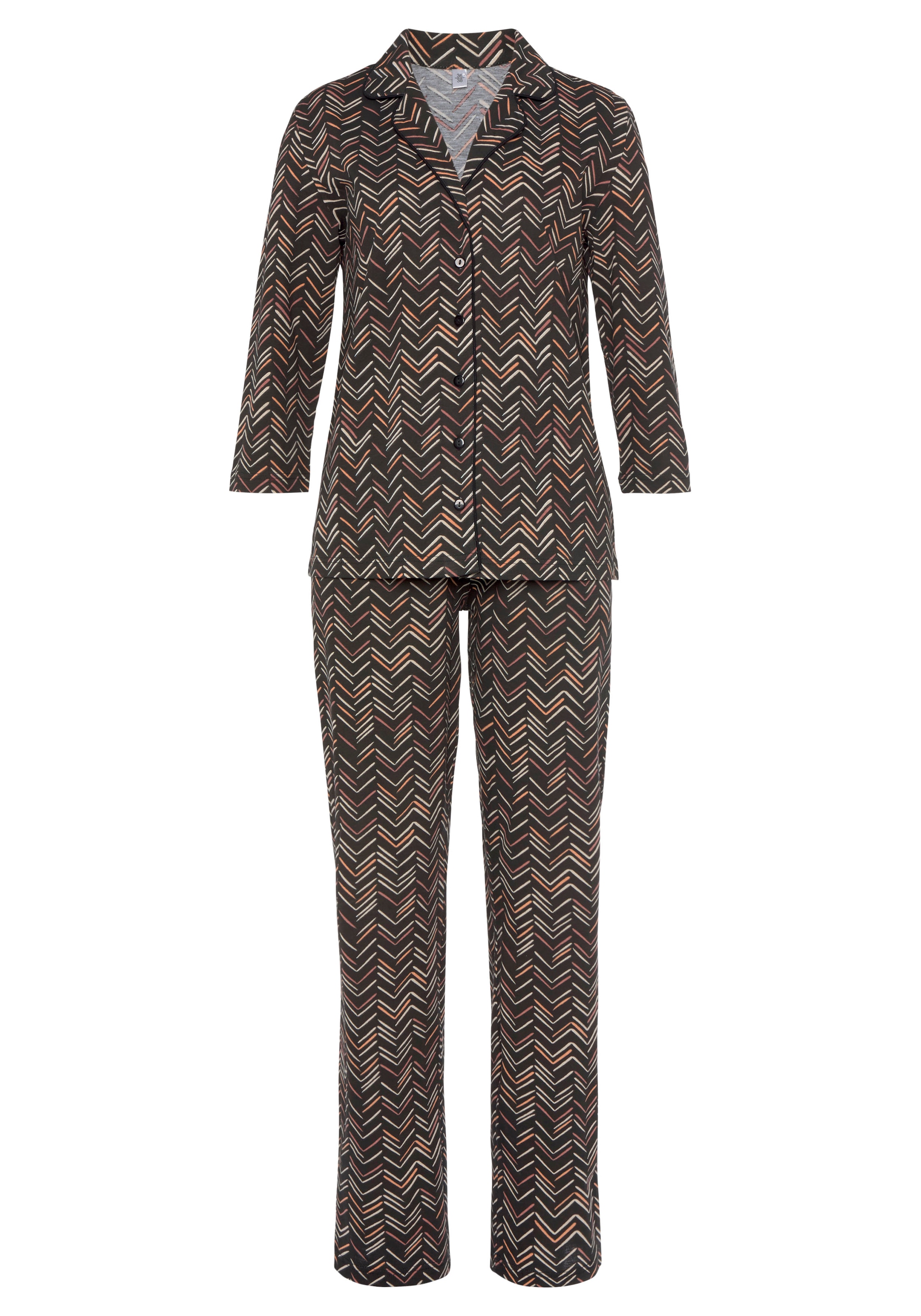 Vivance Dreams Pyjama, (Set, 2 tlg.), mit malerischem Fischgrat-Muster  kaufen | BAUR