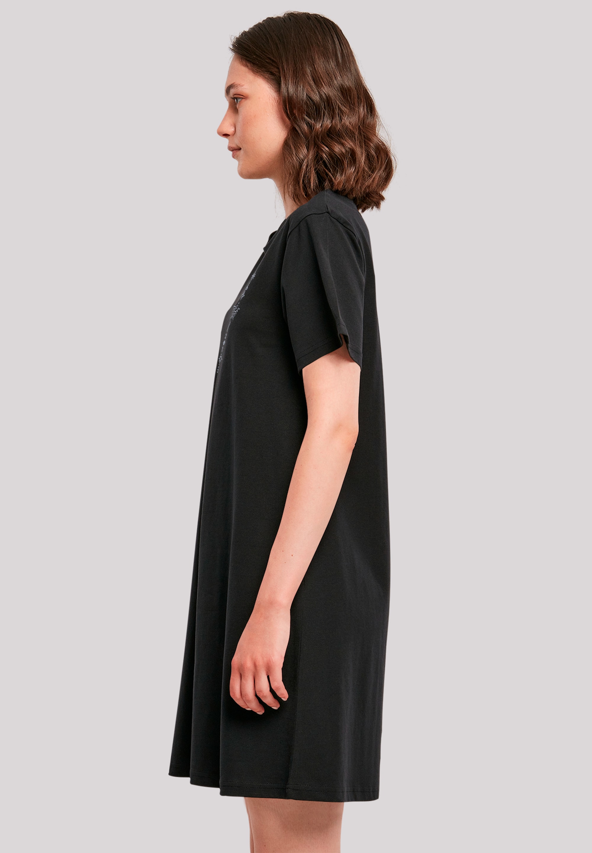 F4NT4STIC Shirtkleid »Cosmic Moon Boho Line Art Bestickt«, Premium Qualität