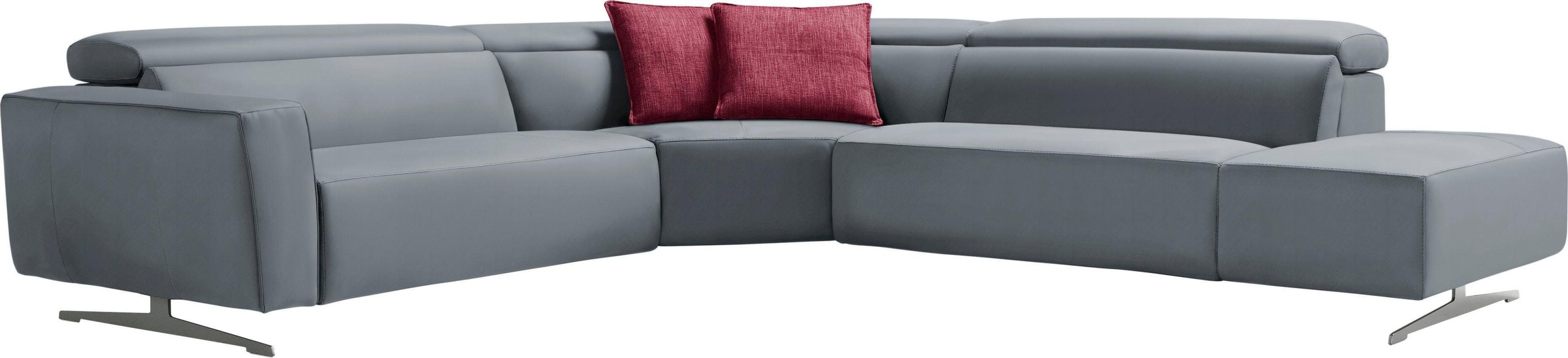 Egoitaliano Ecksofa, mit Relaxfunktion und verstellbaren Kopfteilelementen günstig online kaufen