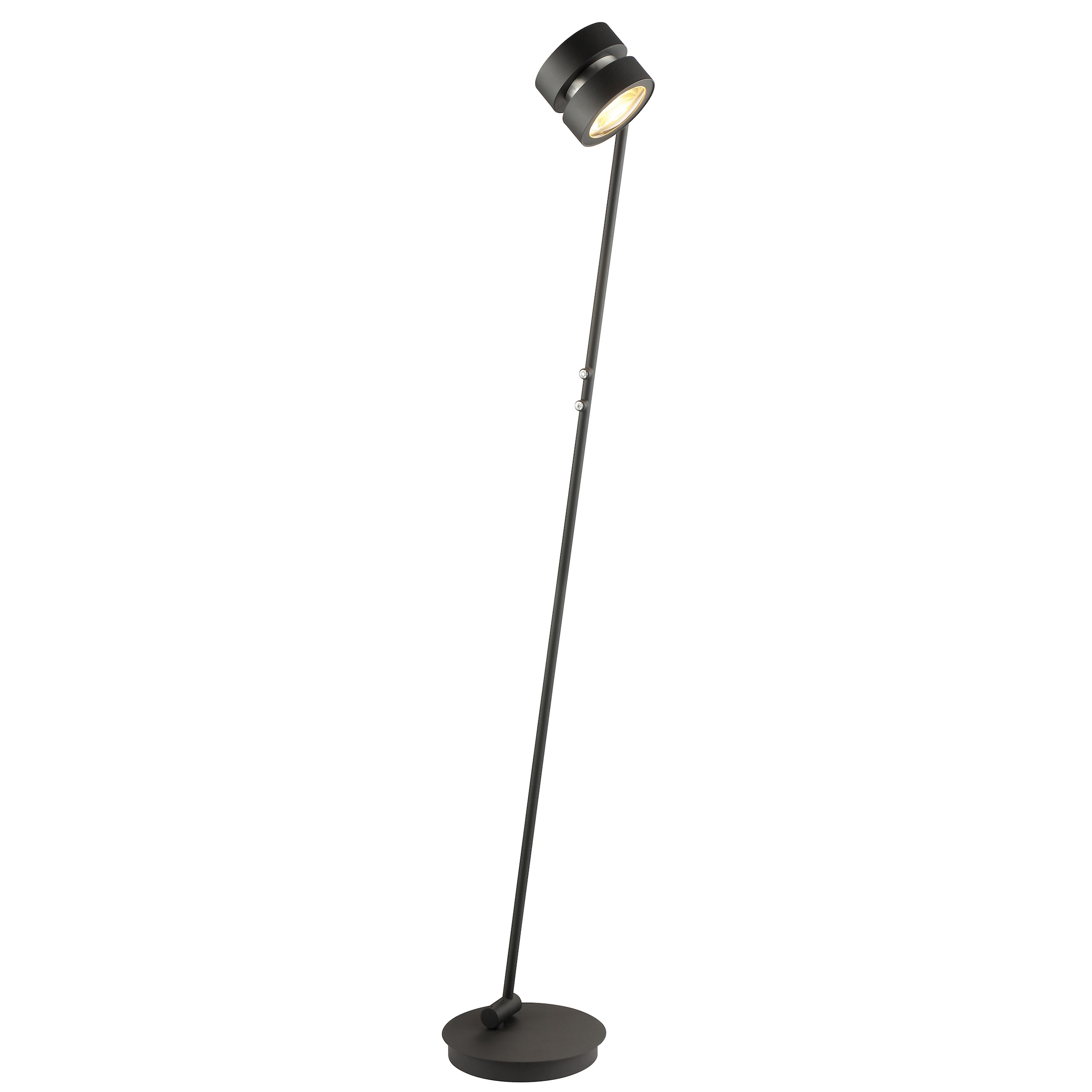 lumiCouture LED Stehlampe »Glow Sphere« LED-Modul 1 Stk. Warmweiß Ø26 cm x 146 cm, 1200 lm, 2700K, Up Downlight, Aluminium/Glas, schwarz