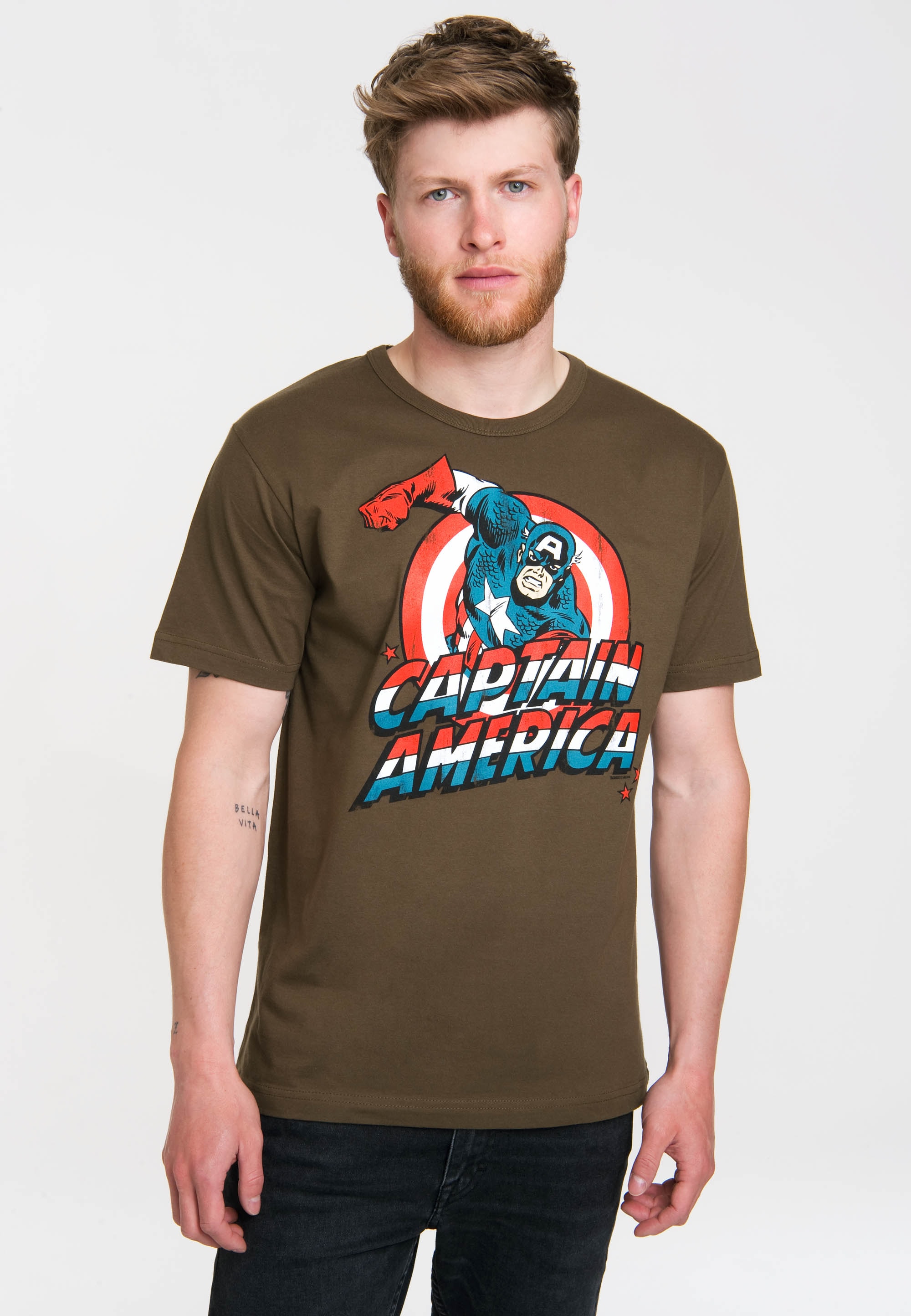 T-Shirt Originaldesign BAUR ▷ mit Comics«, LOGOSHIRT | »Marvel lizenzierten kaufen