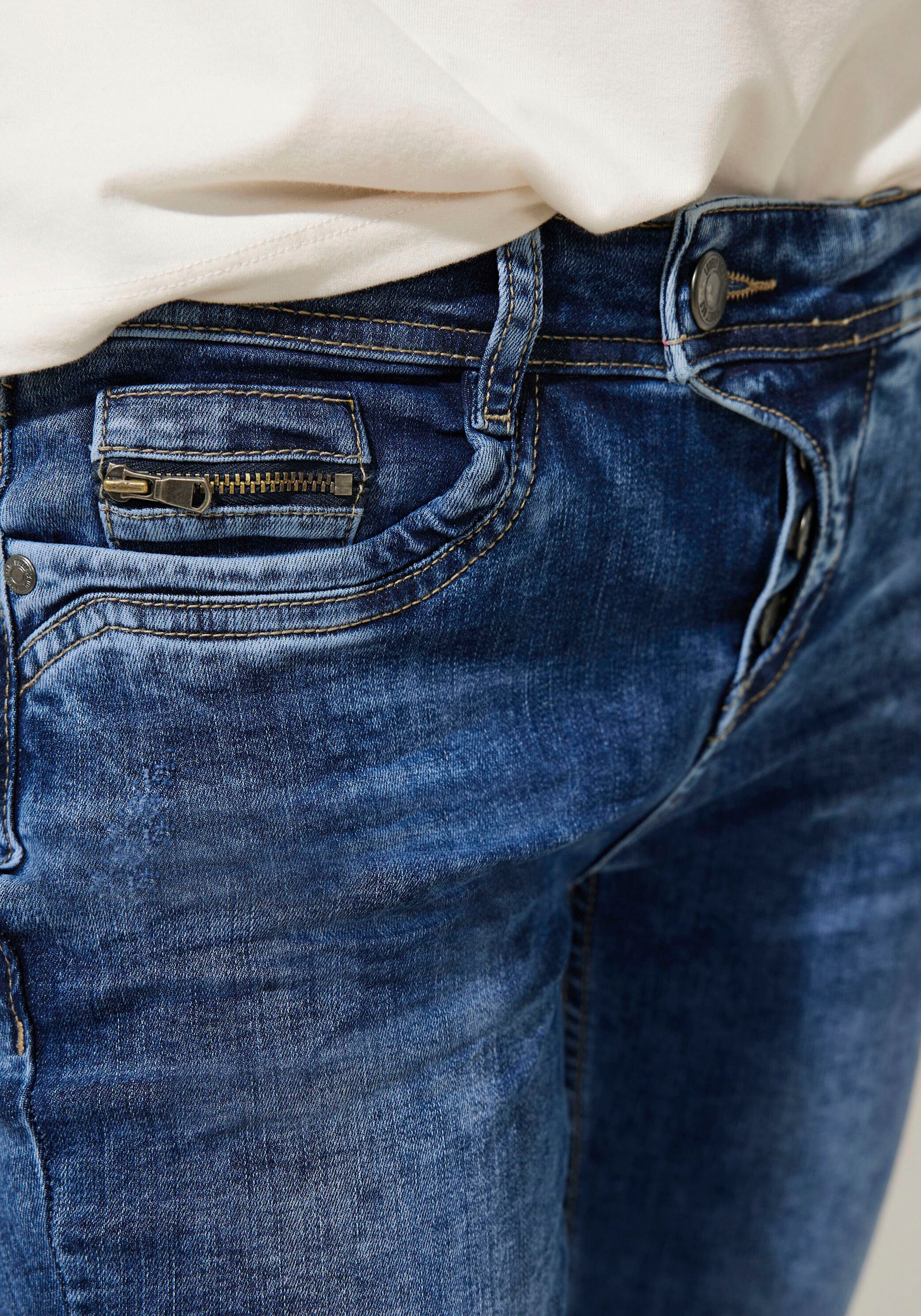 STREET ONE Comfort-fit-Jeans, in moderner Used-Optik online bestellen | BAUR