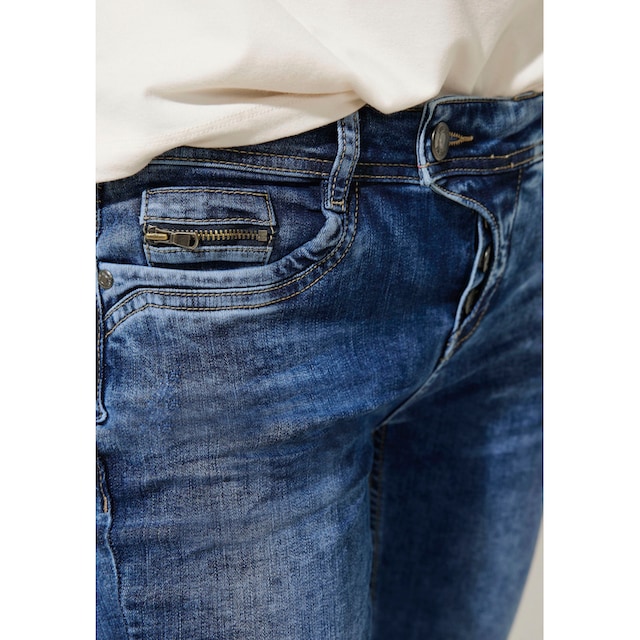 STREET ONE Comfort-fit-Jeans, in moderner Used-Optik online bestellen | BAUR